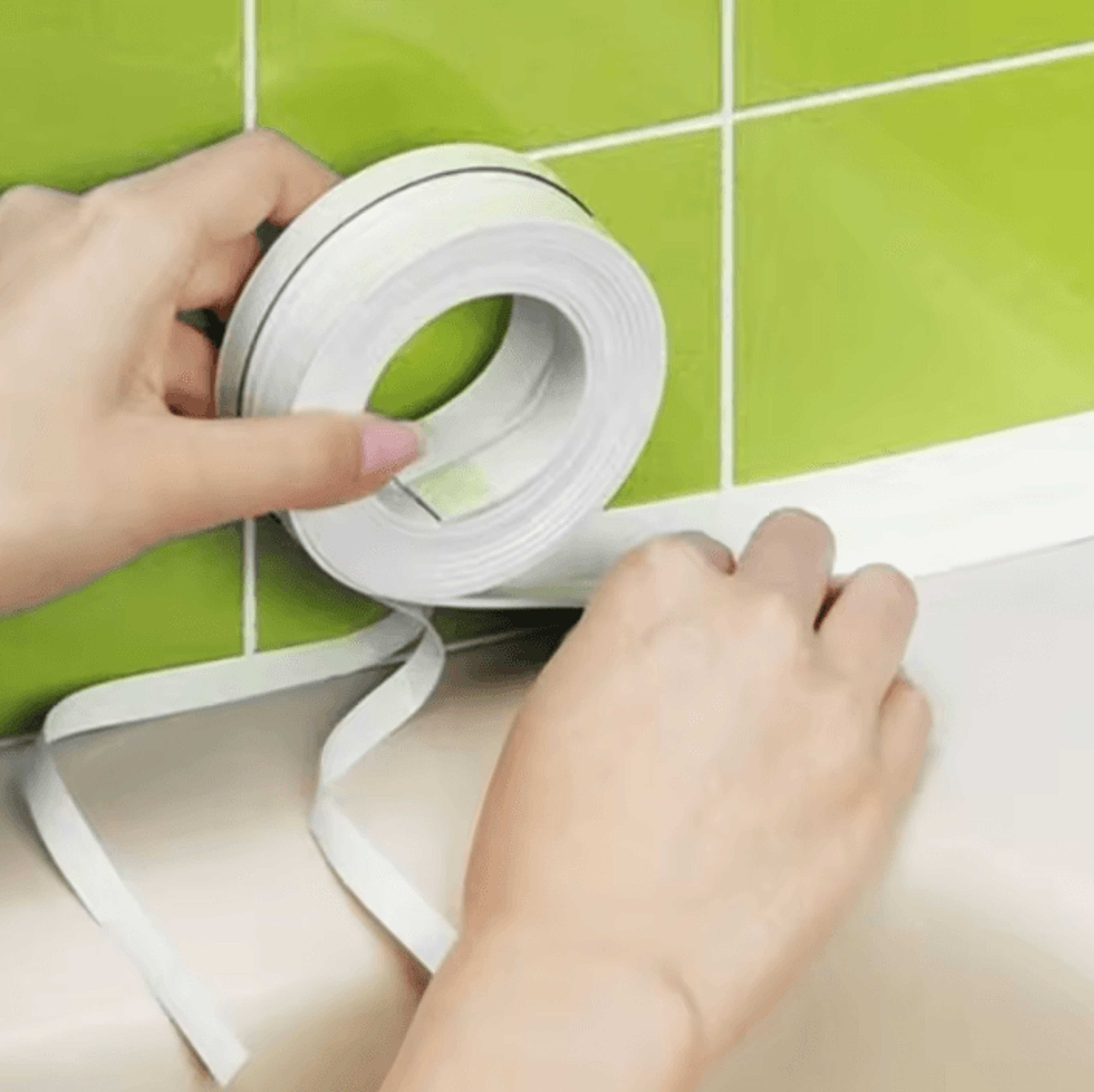 Waterproof PVC Sealing Tape  Self Adhesive Sink  Bathroom Edge Strip 0