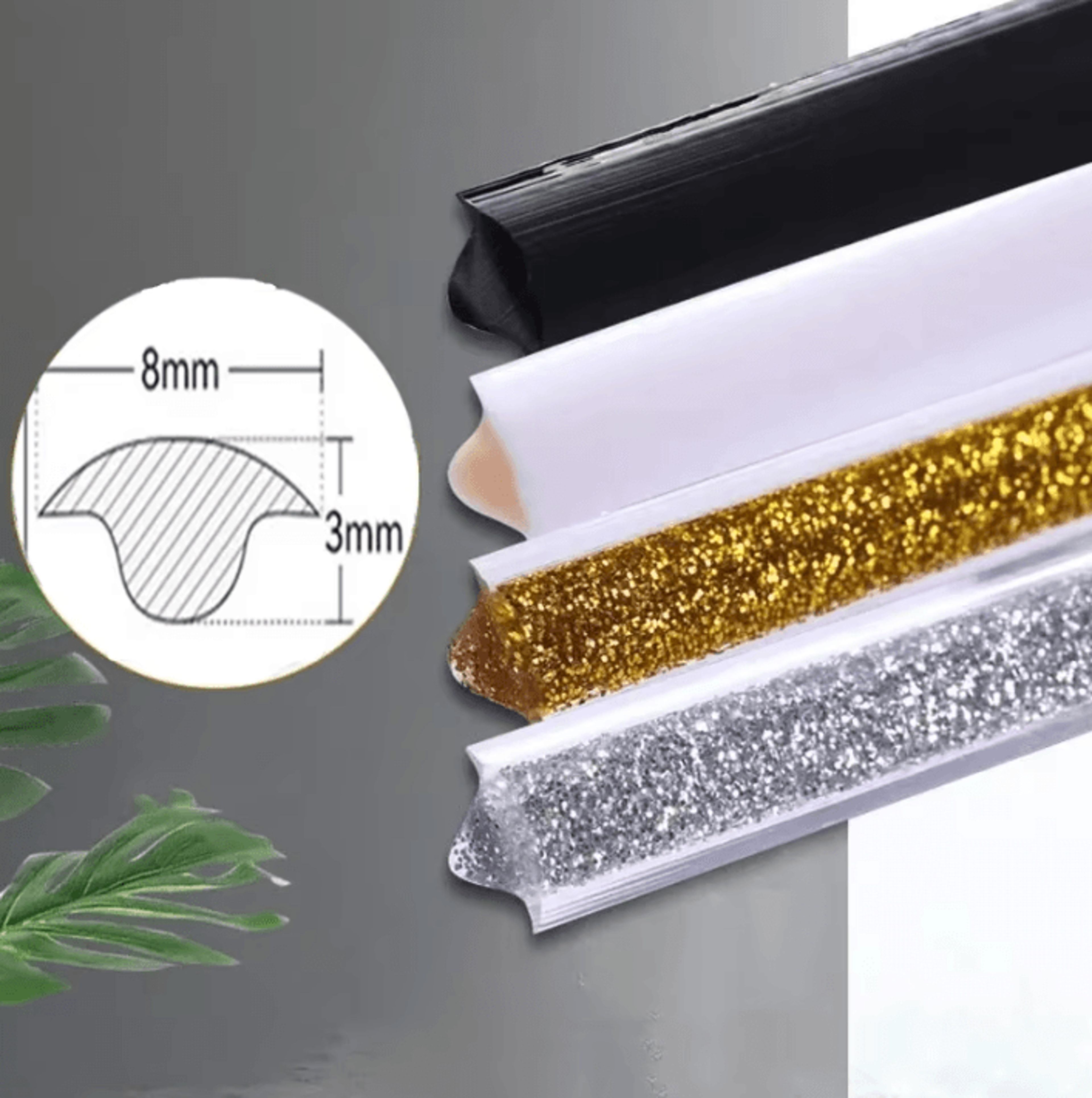 6M Self Adhesive Ceramic Tiles Gap Tape  Waterproof Seam Strip For Kitchen  Bathroom 0