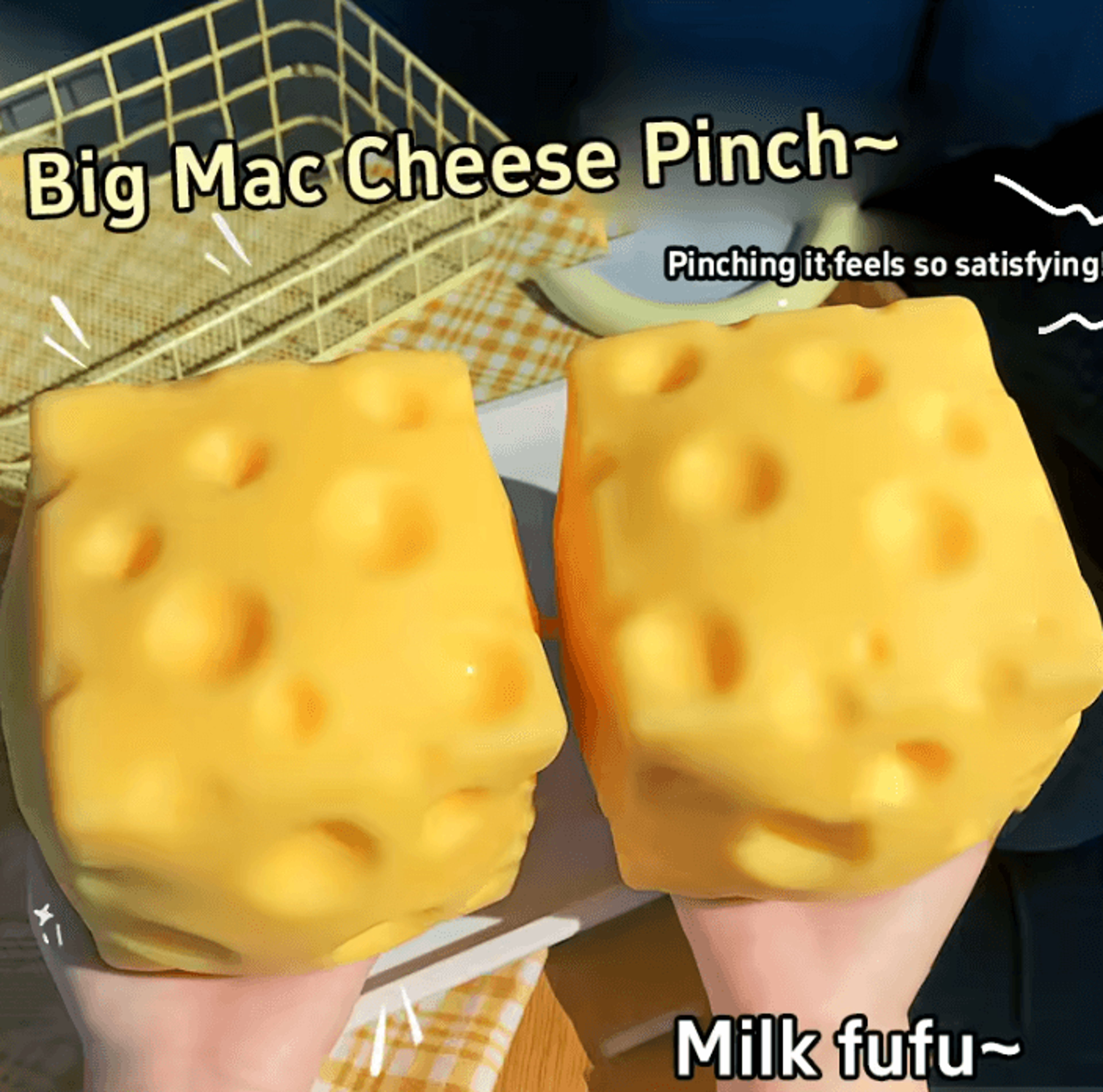 5CM Cheese Squishy Fidget Toy  Slow Rebound Shapeable Squeeze Toy 1