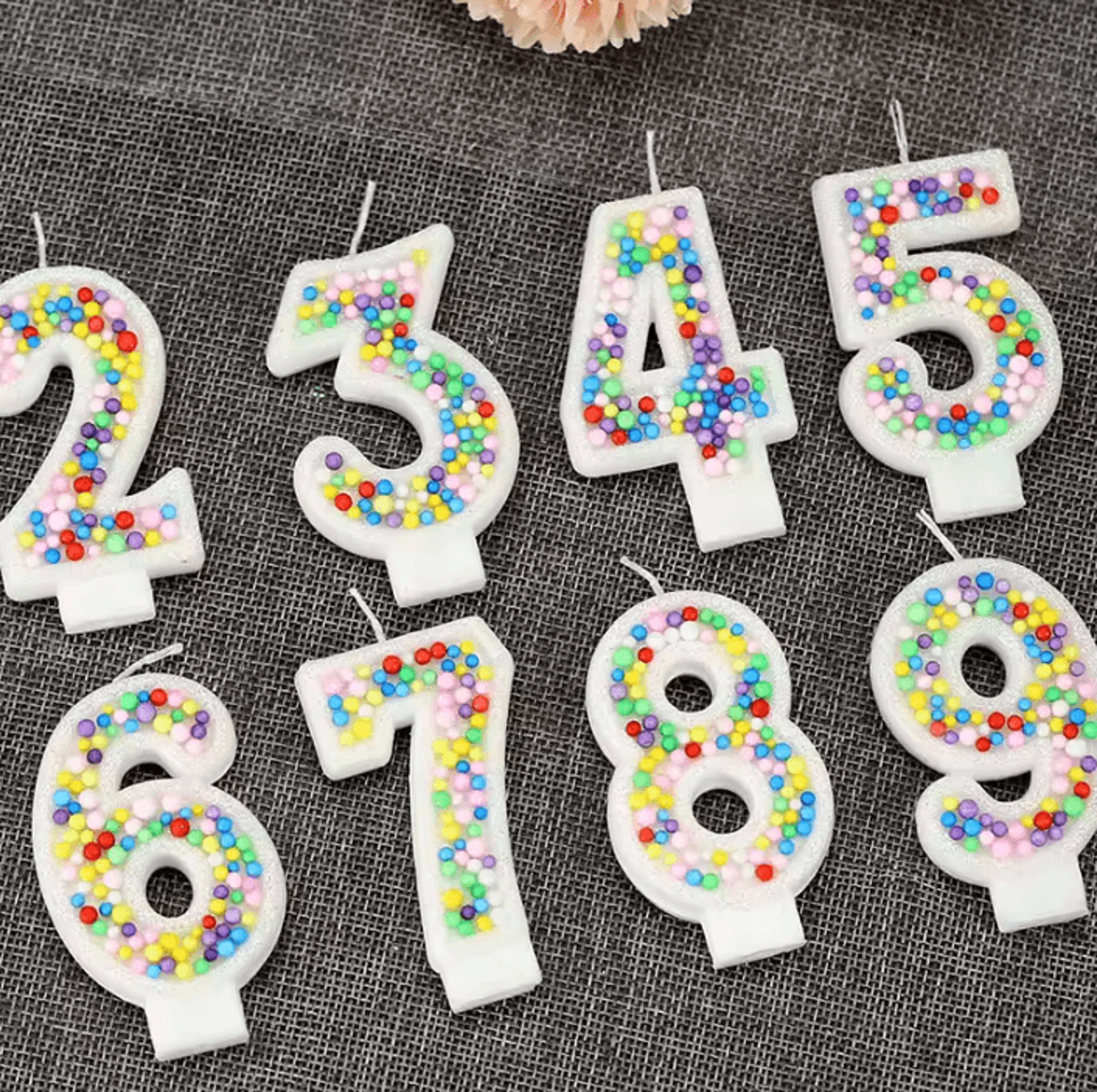 Colorful Ball Number Birthday Candles 09  Creative Cake Topper 0