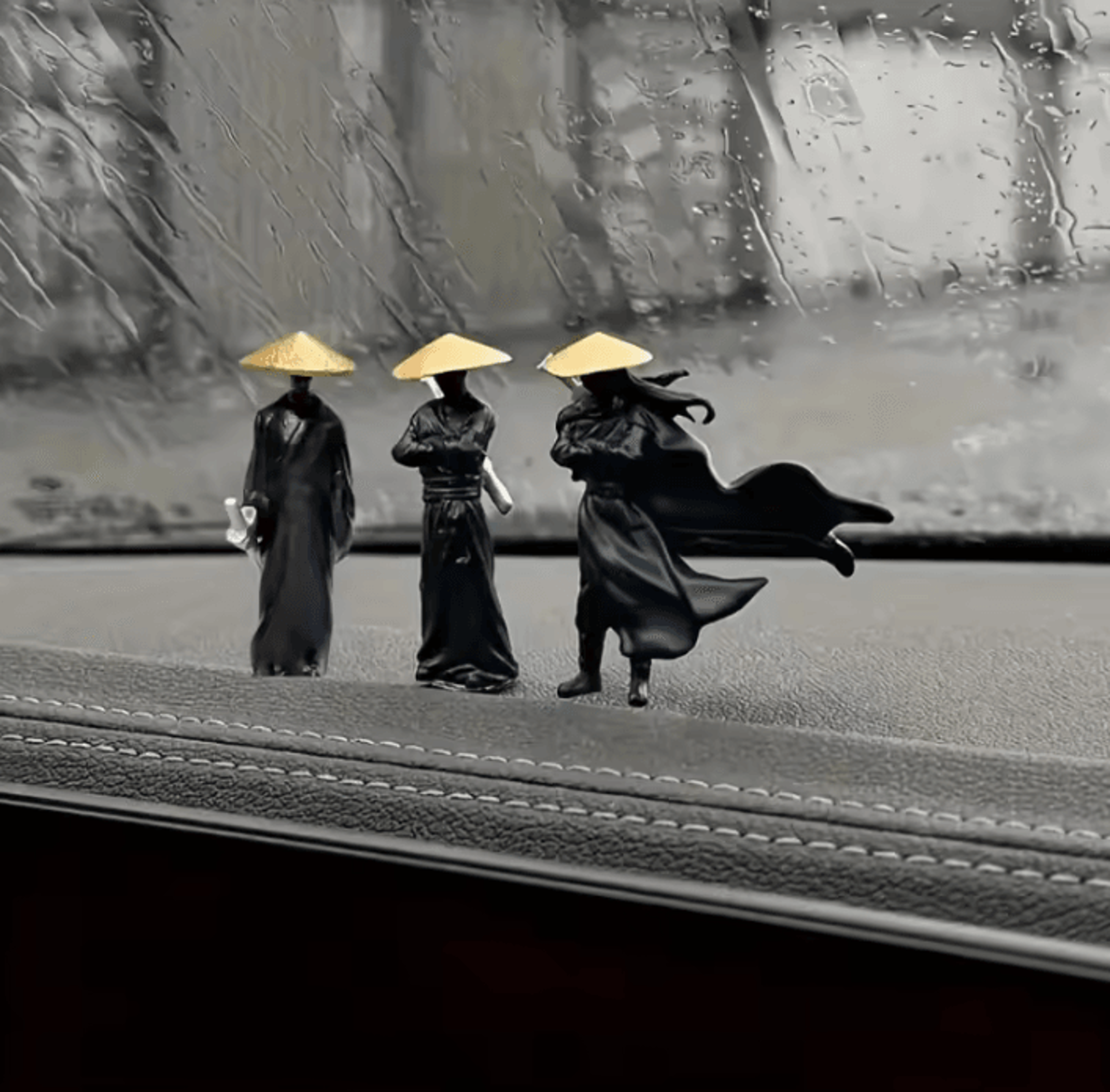 3Pcs 50mm Resin Samurai  Ninja Mini Figures  Warrior Collectible Decor 3