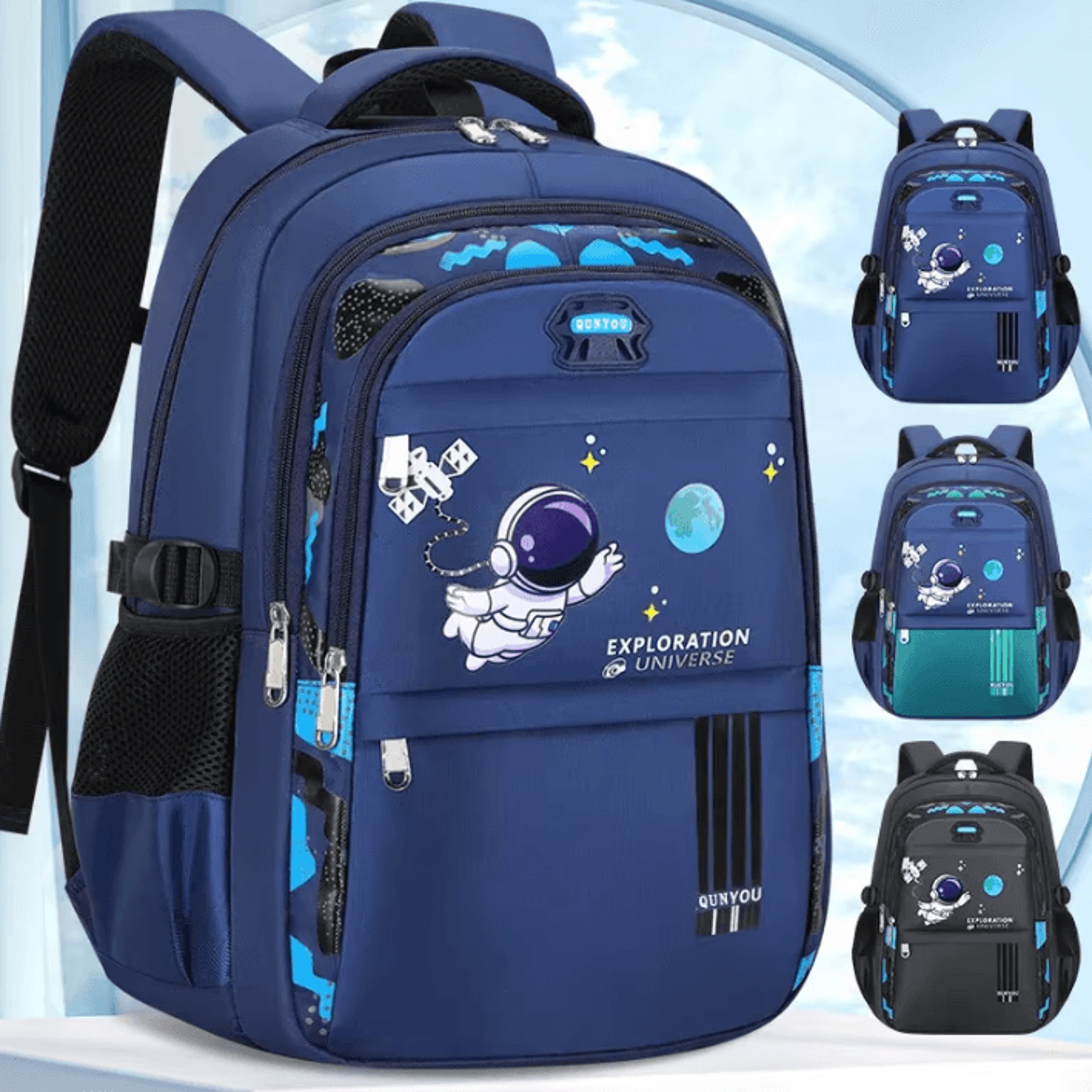 Kids Astronaut School Backpack  Waterproof Primary Book Bag For Boys 0