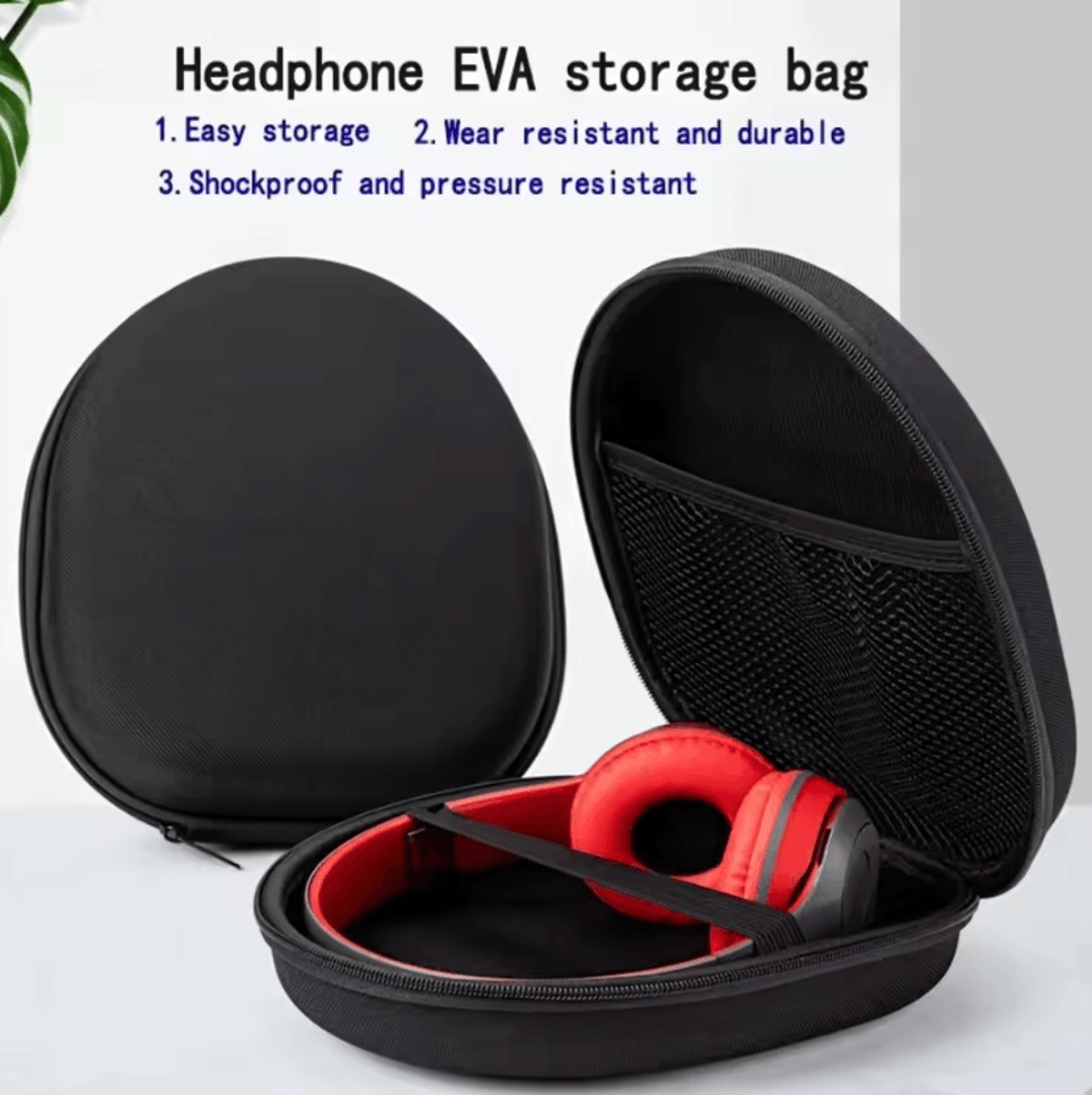Portable Hard Shell Headphone Case  Shockproof Headset Travel Storage Bag 0