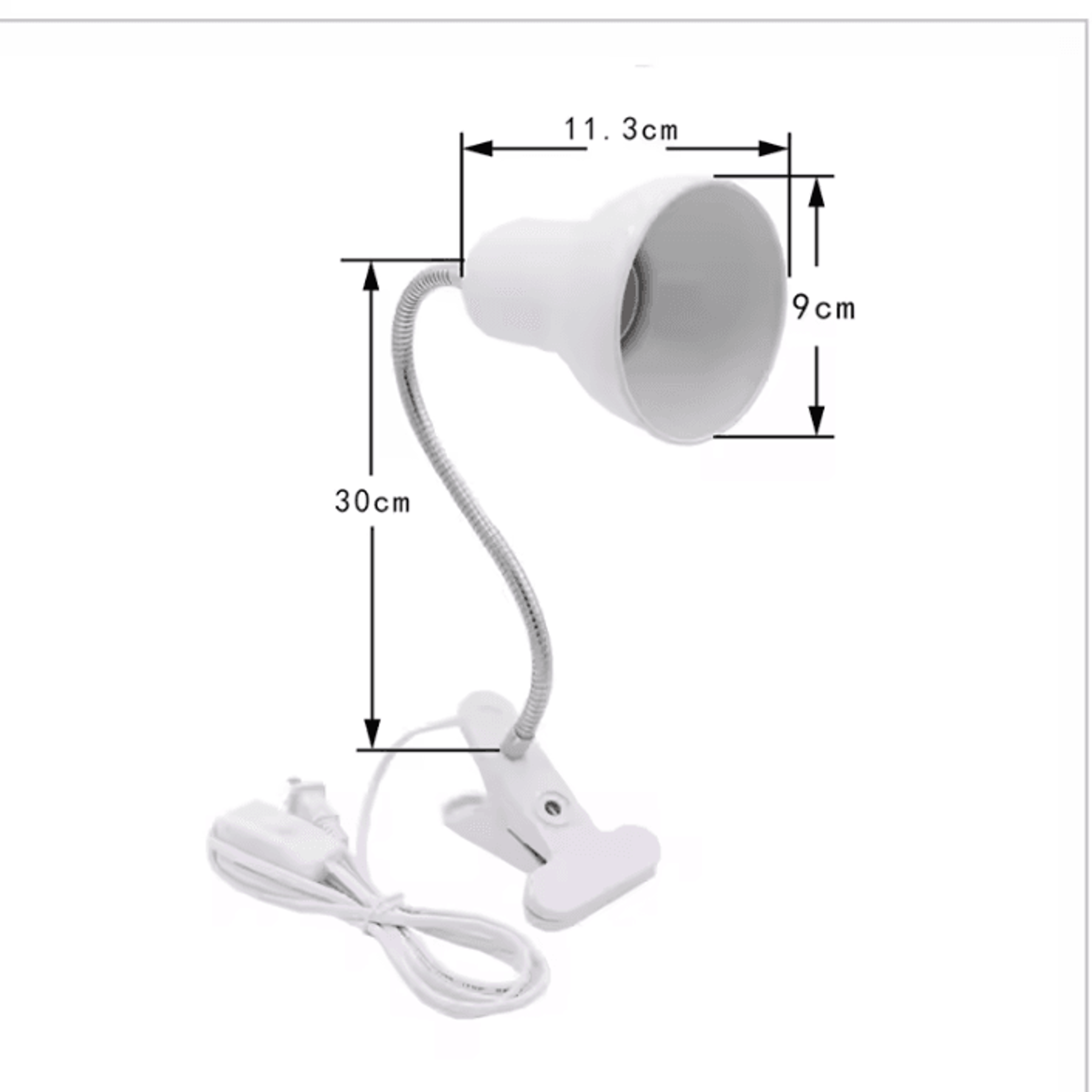 E27 ClipOn Desk Lamp  Adjustable Gooseneck Reading Light 5