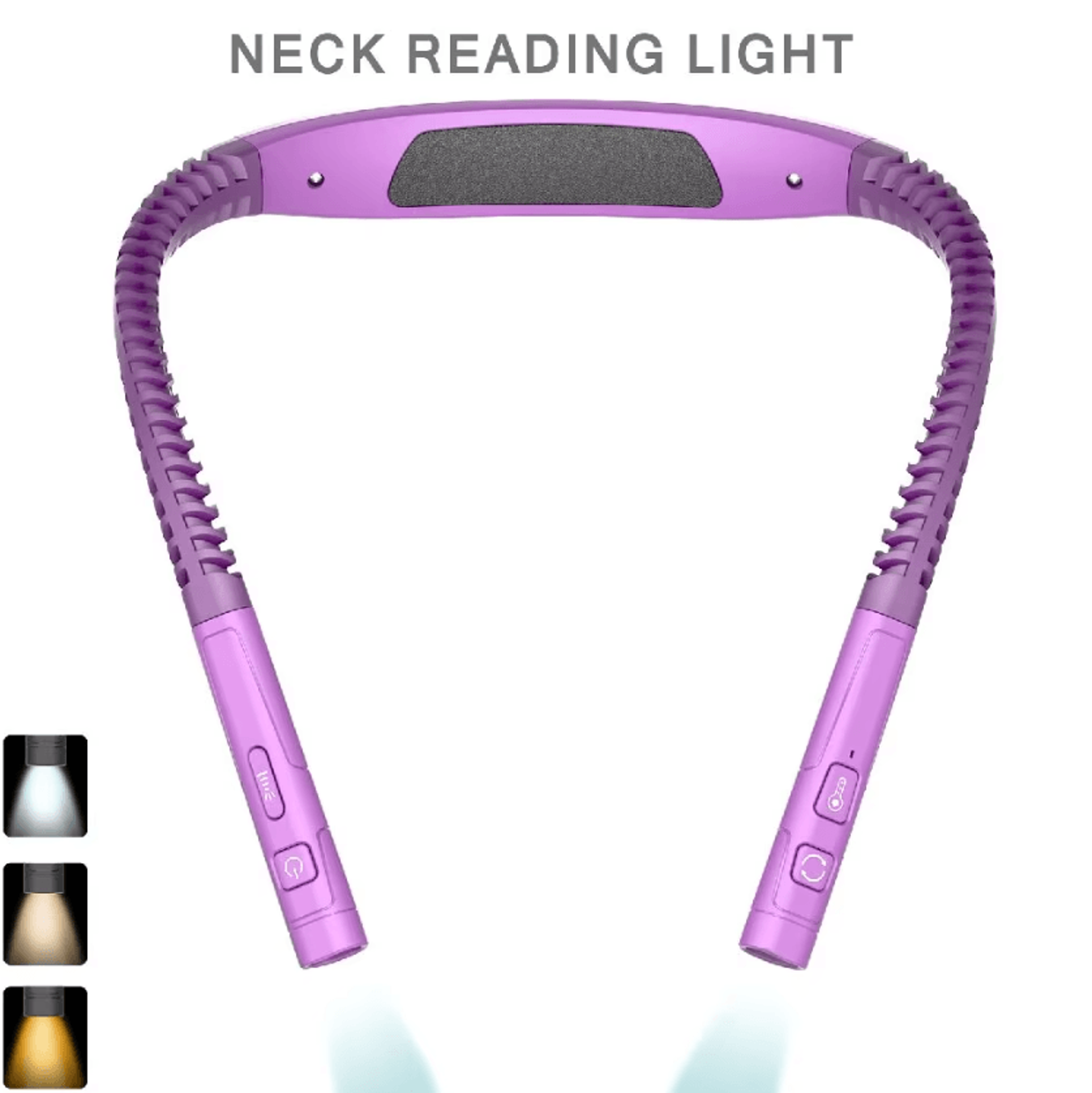 USB Rechargeable LED Neck Reading Light  3 Color HandsFree Book Lamp 0