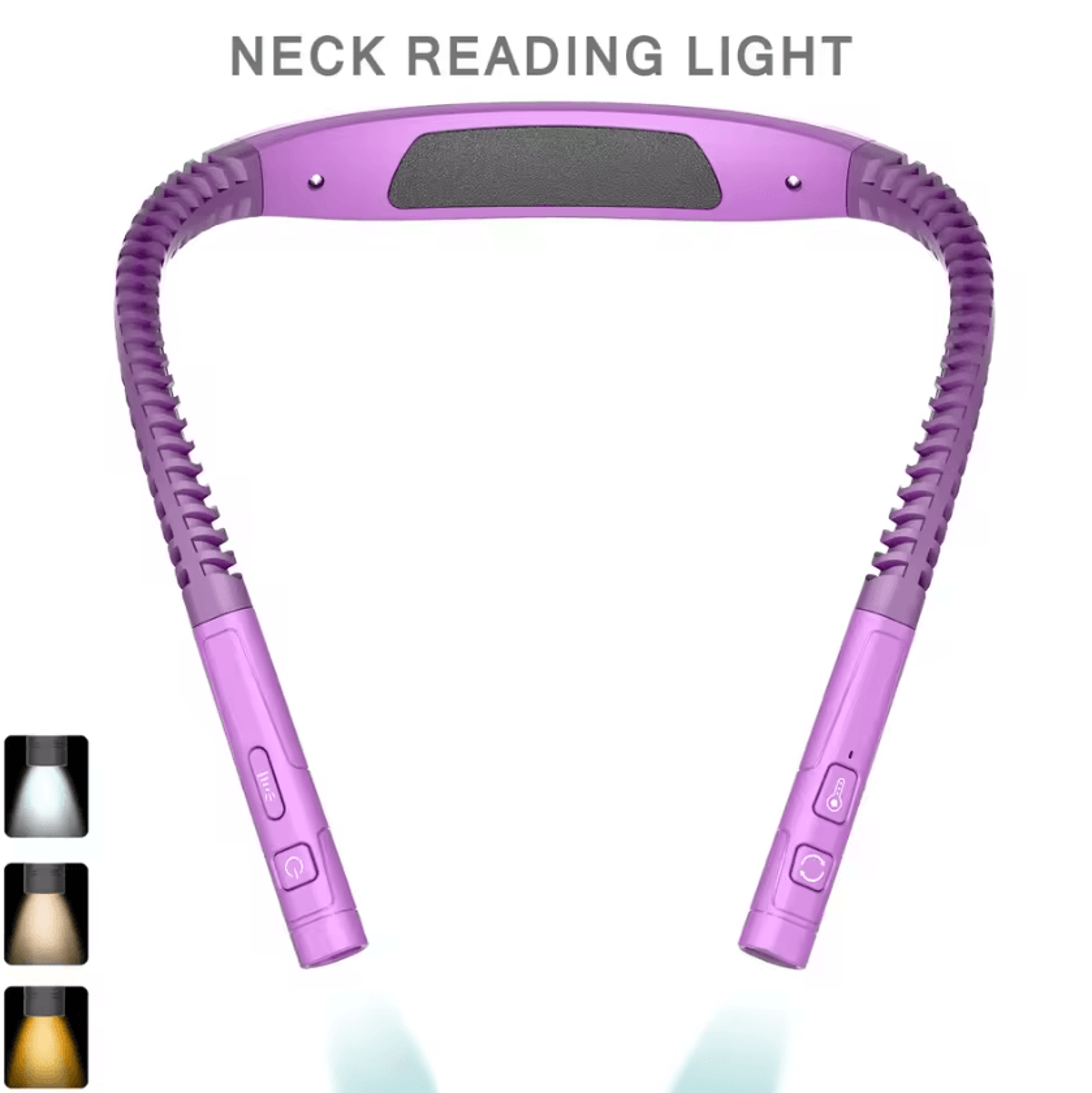 USB Rechargeable LED Neck Reading Light  3 Color HandsFree Book Lamp 4