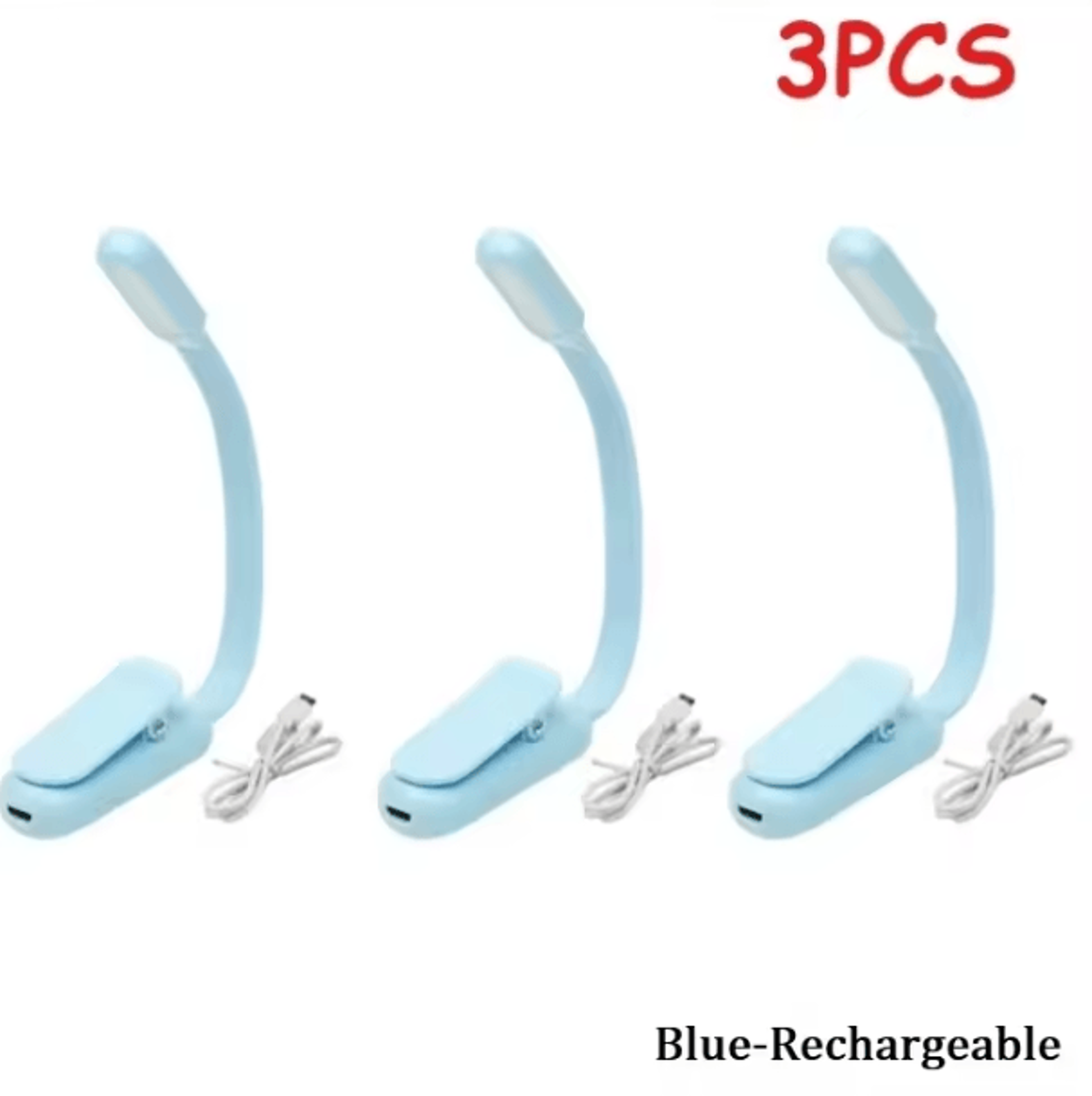 Rechargeable Mini Clip On Book Light  Flexible LED Bedside Reading Lamp 10