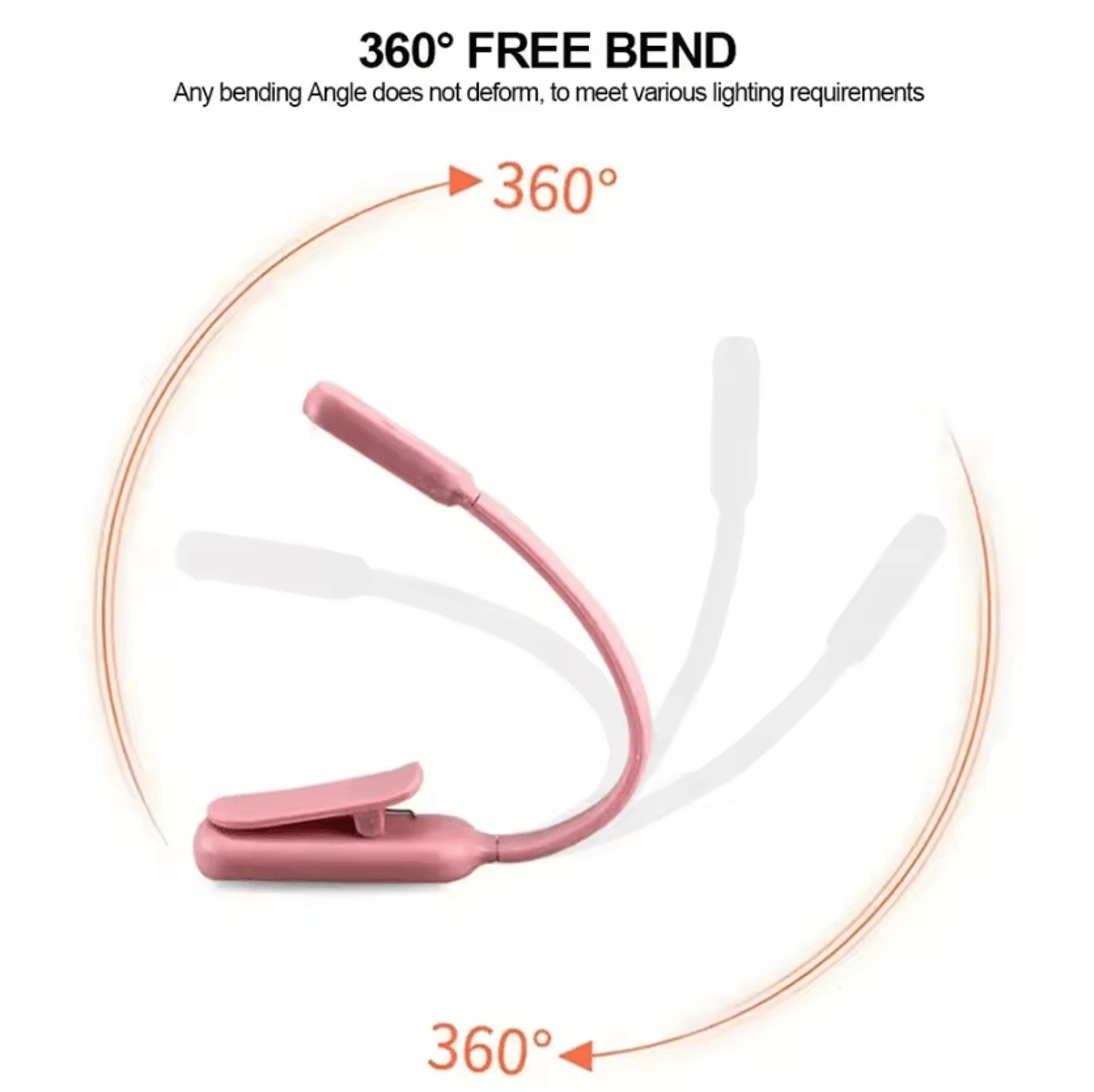 Rechargeable Mini Clip On Book Light  Flexible LED Bedside Reading Lamp 2