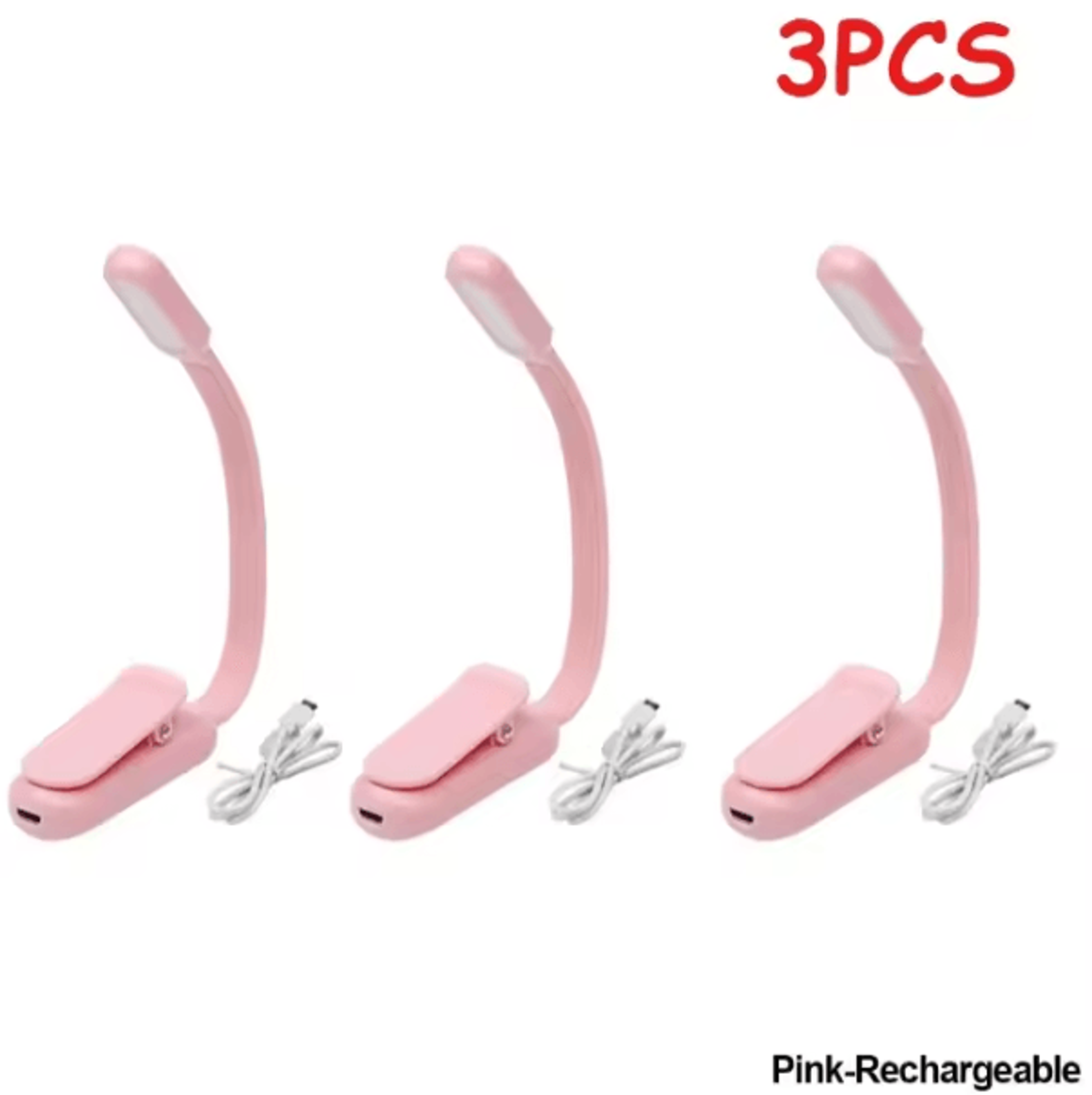Rechargeable Mini LED Clip On Book Light  Flexible Portable Reading Lamp 8