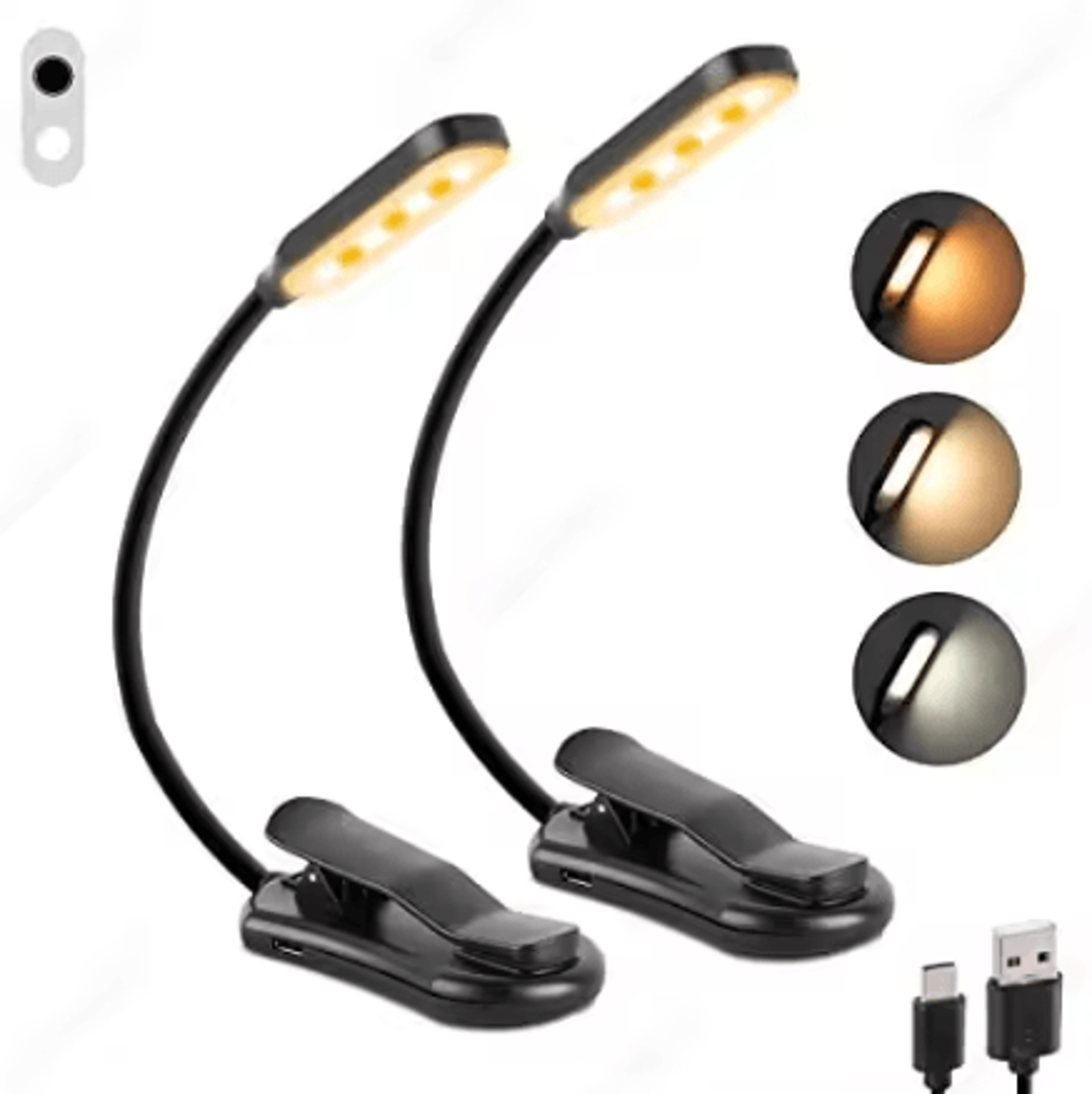 Rechargeable Book Light For Reading In Bed  Portable Adjustable Reading Lamp 0