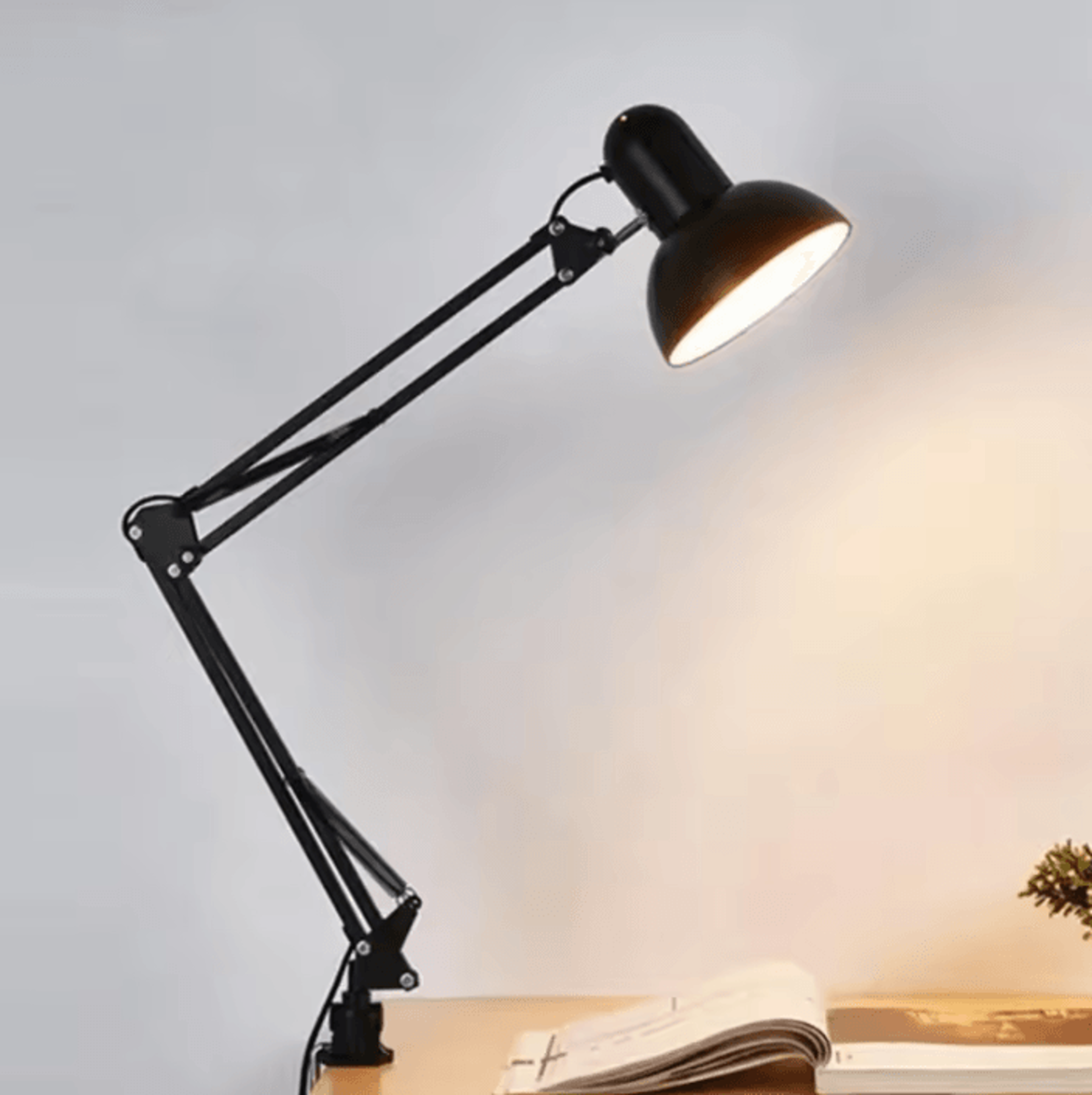 Foldable Telescopic Clip On Reading Lamp  Adjustable Desk And Book Light 0