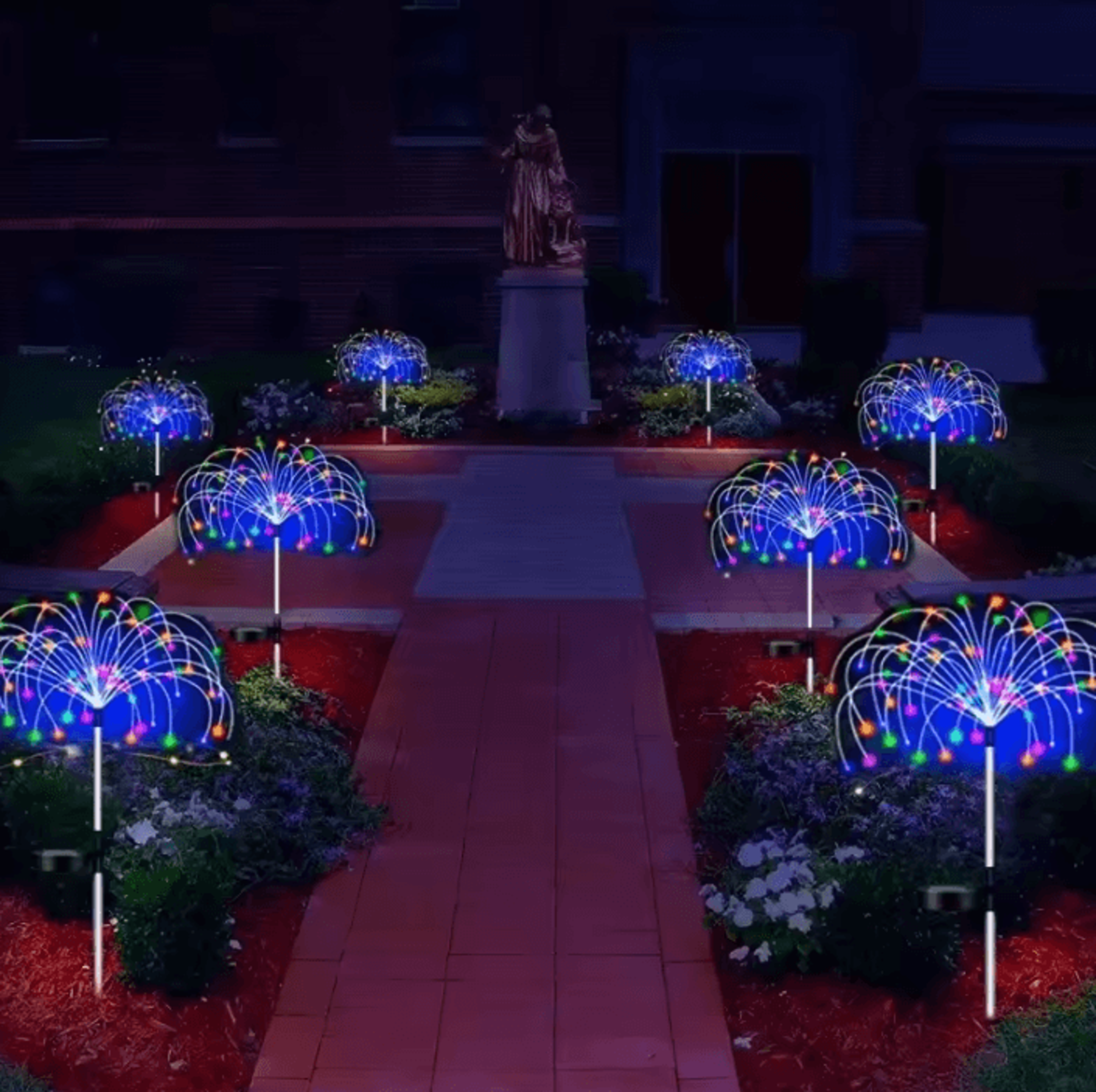 Solar Firework Garden Light  8 Mode IP65 Outdoor LED Landscape Lamp 1