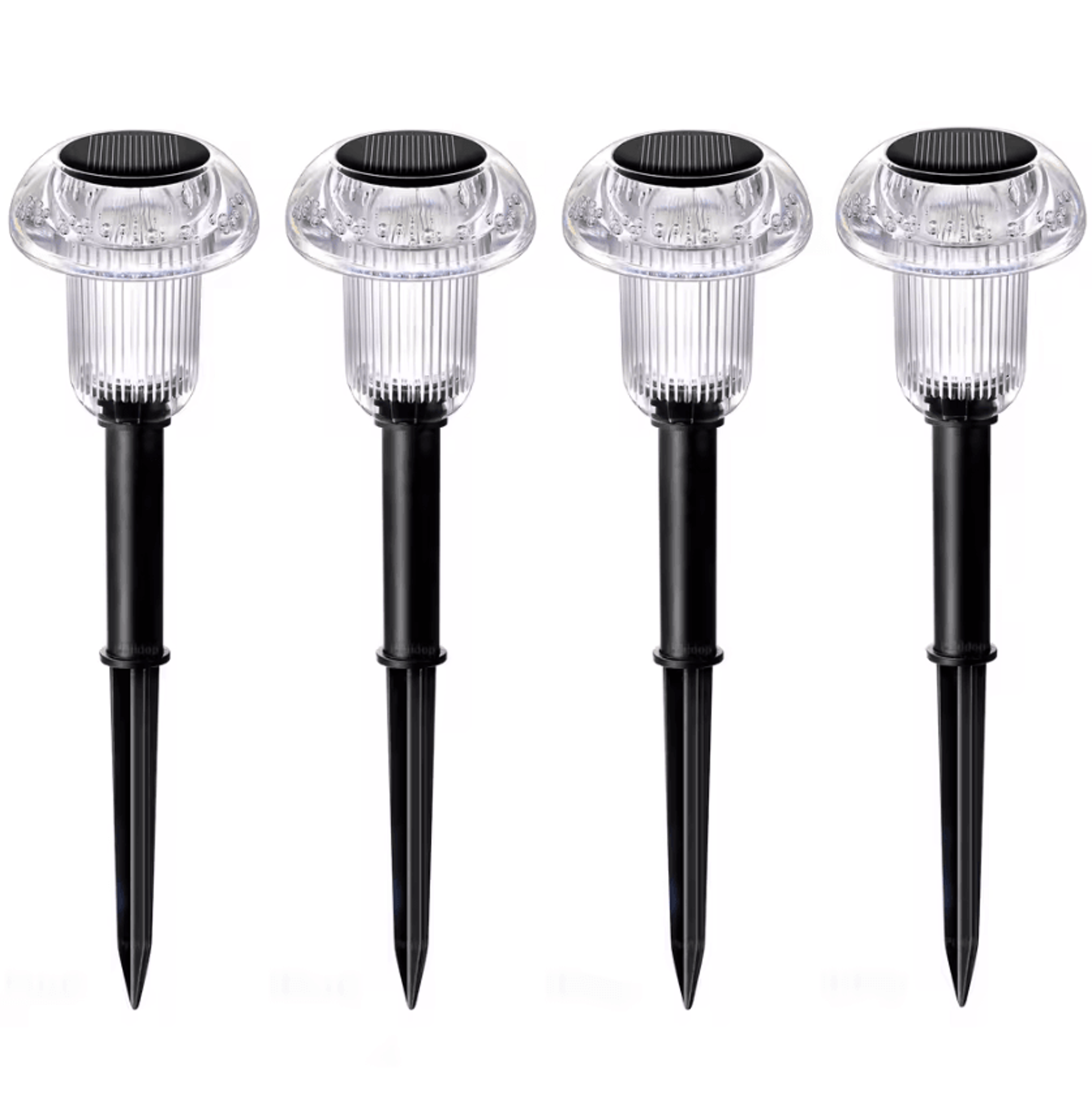 4 Pack Solar Mushroom Pathway Lights  Vibrant LED Garden Stake Lights 4