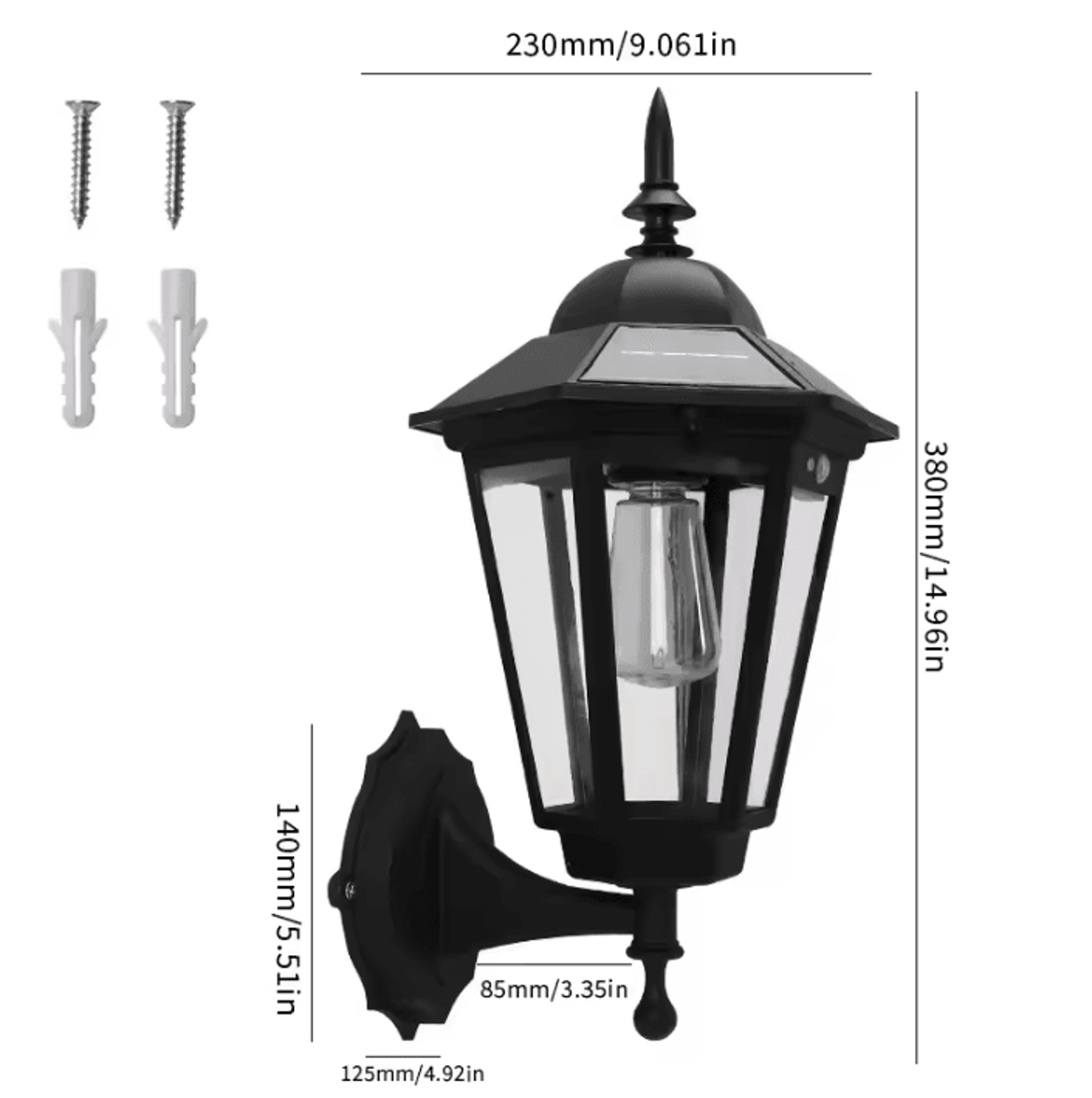 Retro Solar Pathway Light  Vintage Outdoor Garden LED Lamp 2
