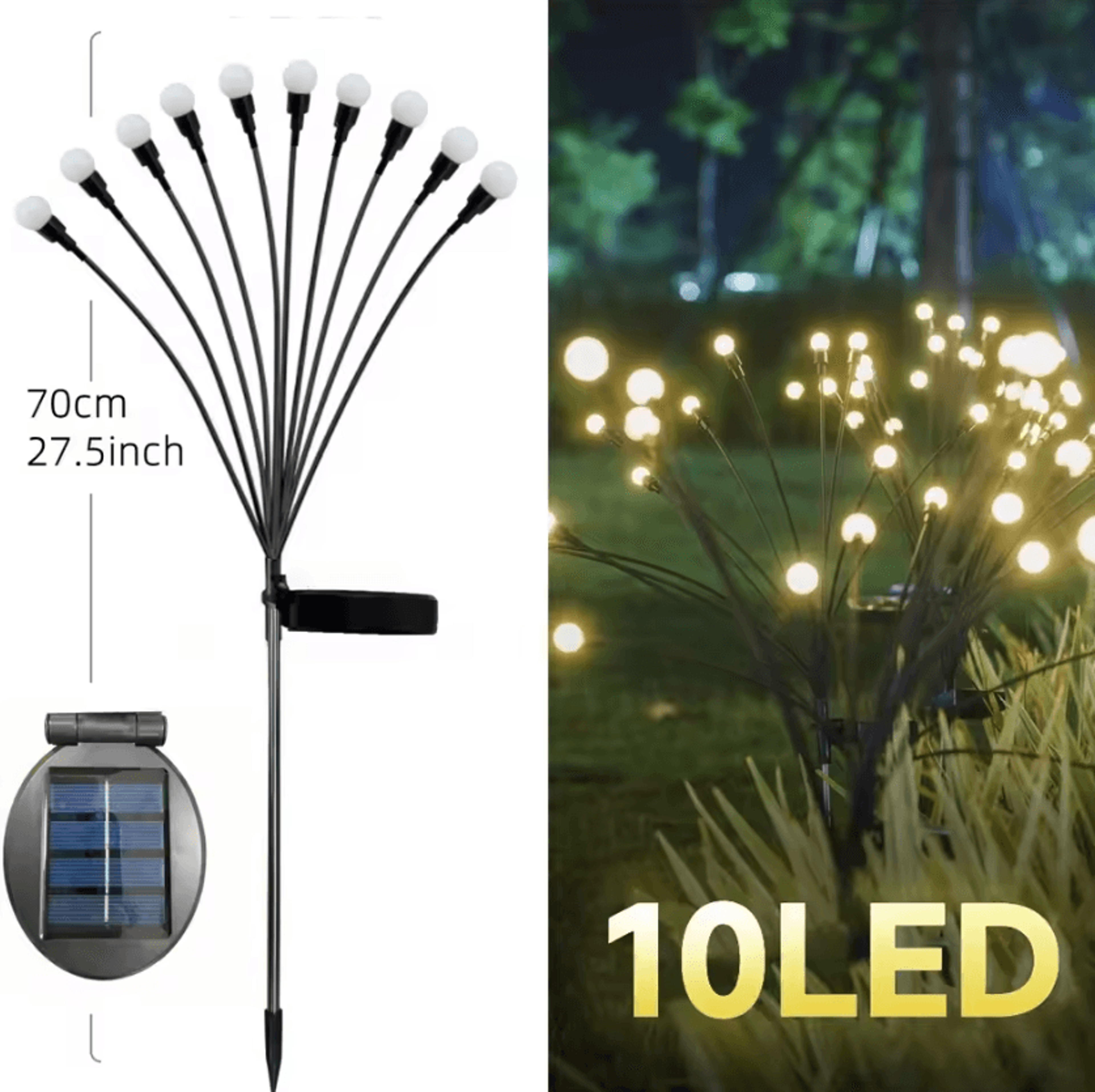 Solar Firefly Garden Lights  Swaying Waterproof Outdoor LED Decor 6