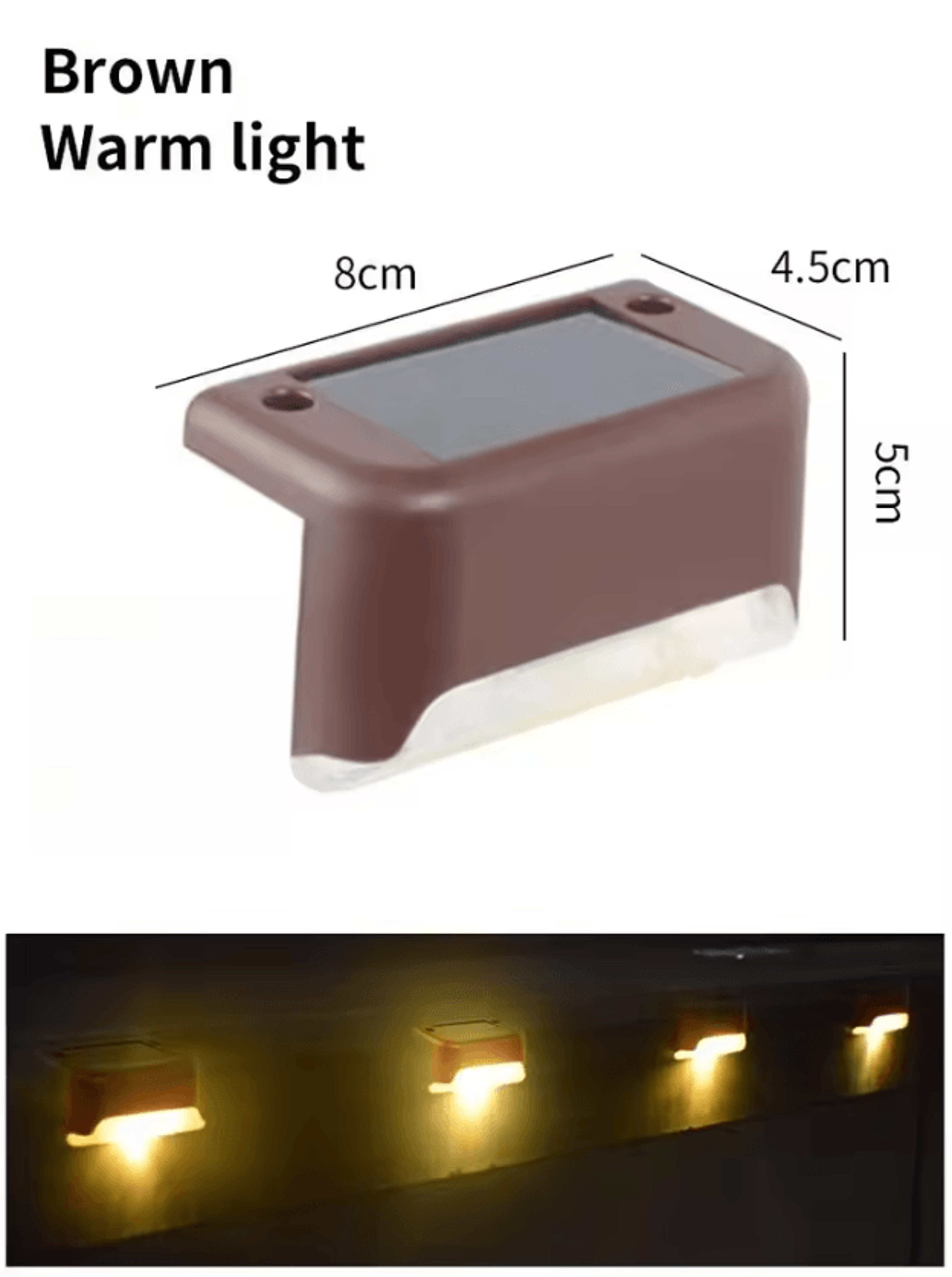 16 Pack Solar Deck Lights  Waterproof Outdoor Step And Fence Lights 2