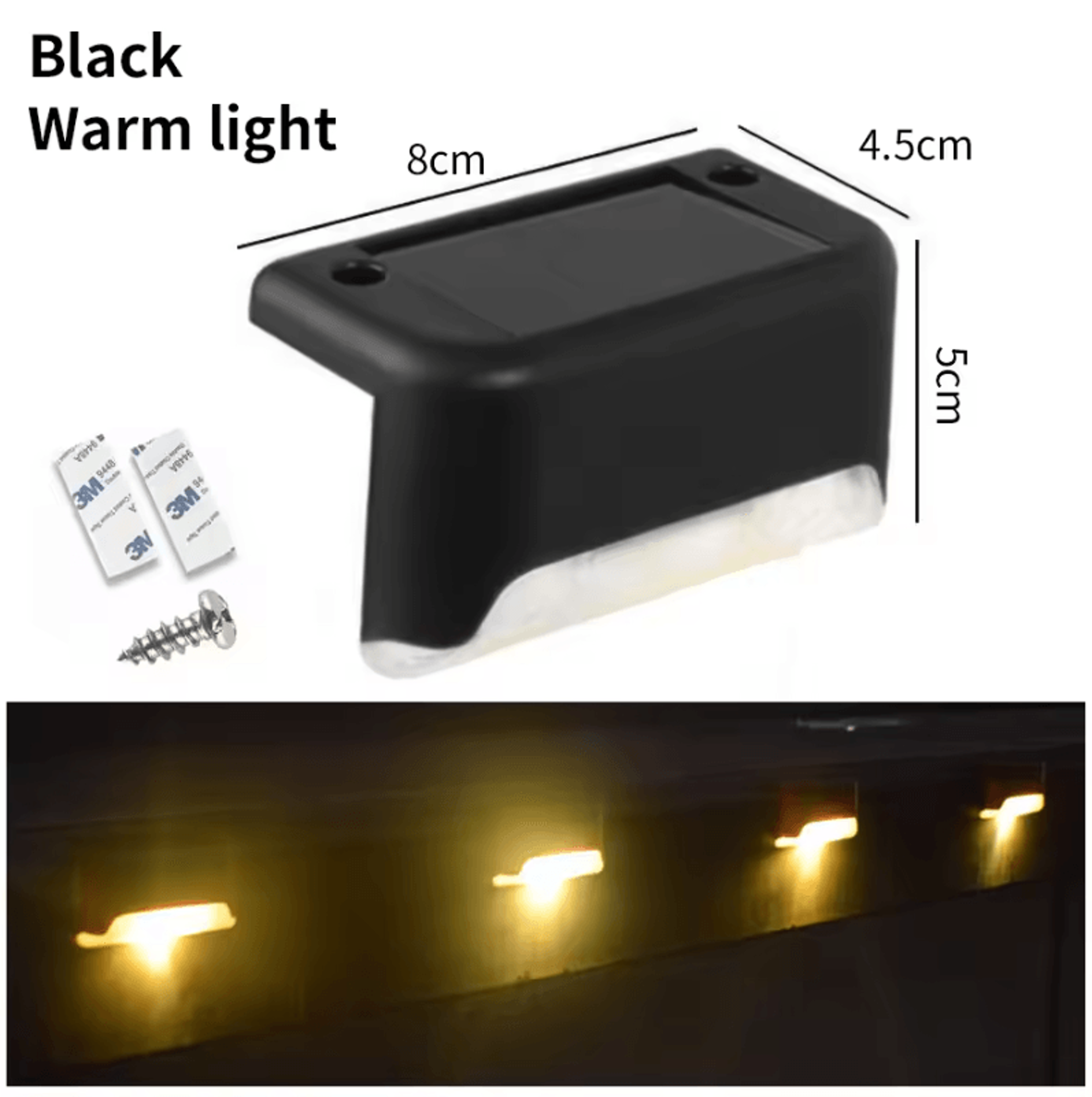 16 Pack Solar Deck Lights  Waterproof Outdoor Step And Fence Lights 4