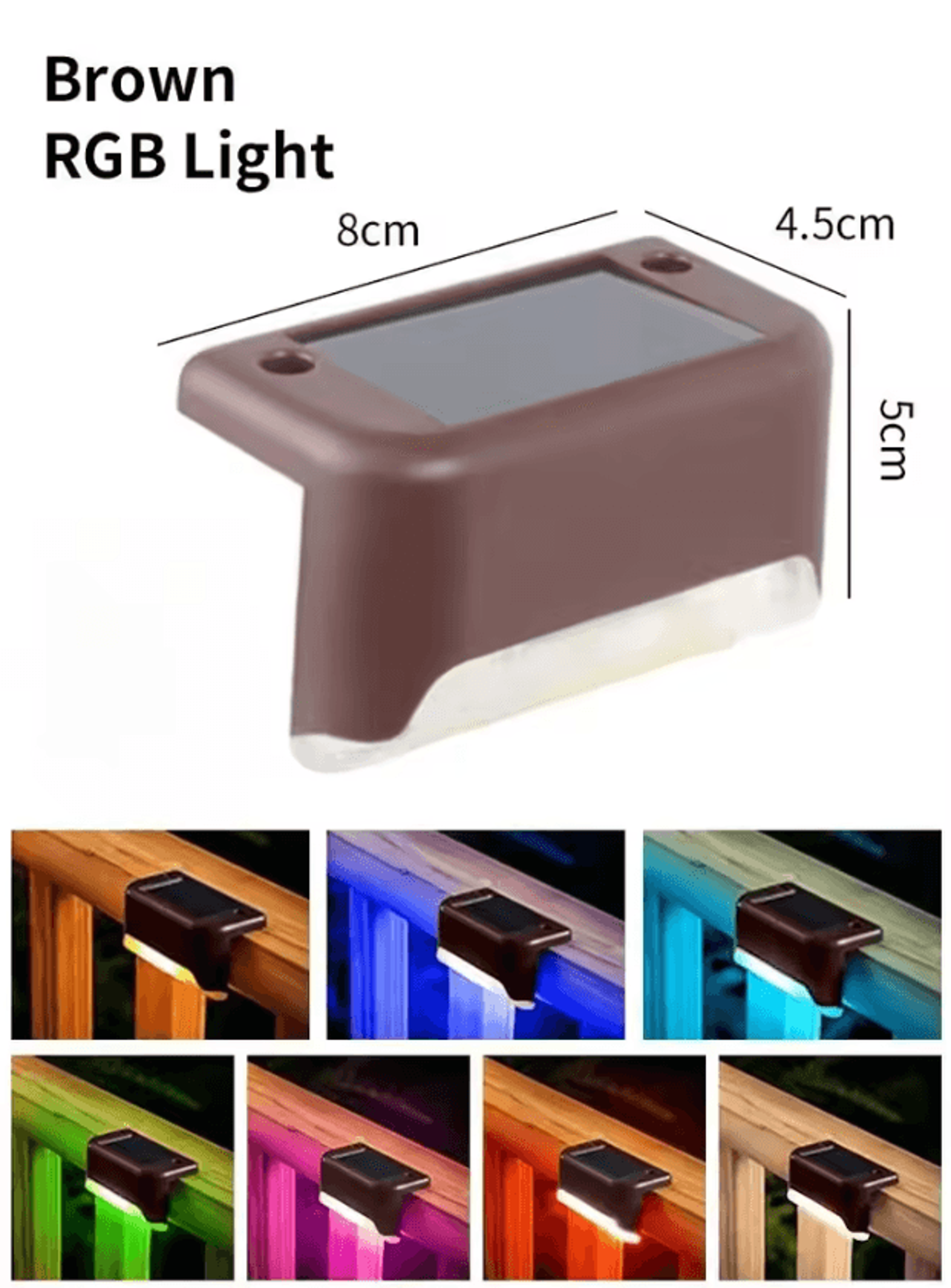 16 Pack Solar Deck Lights  Waterproof Outdoor Step And Fence Lights 7