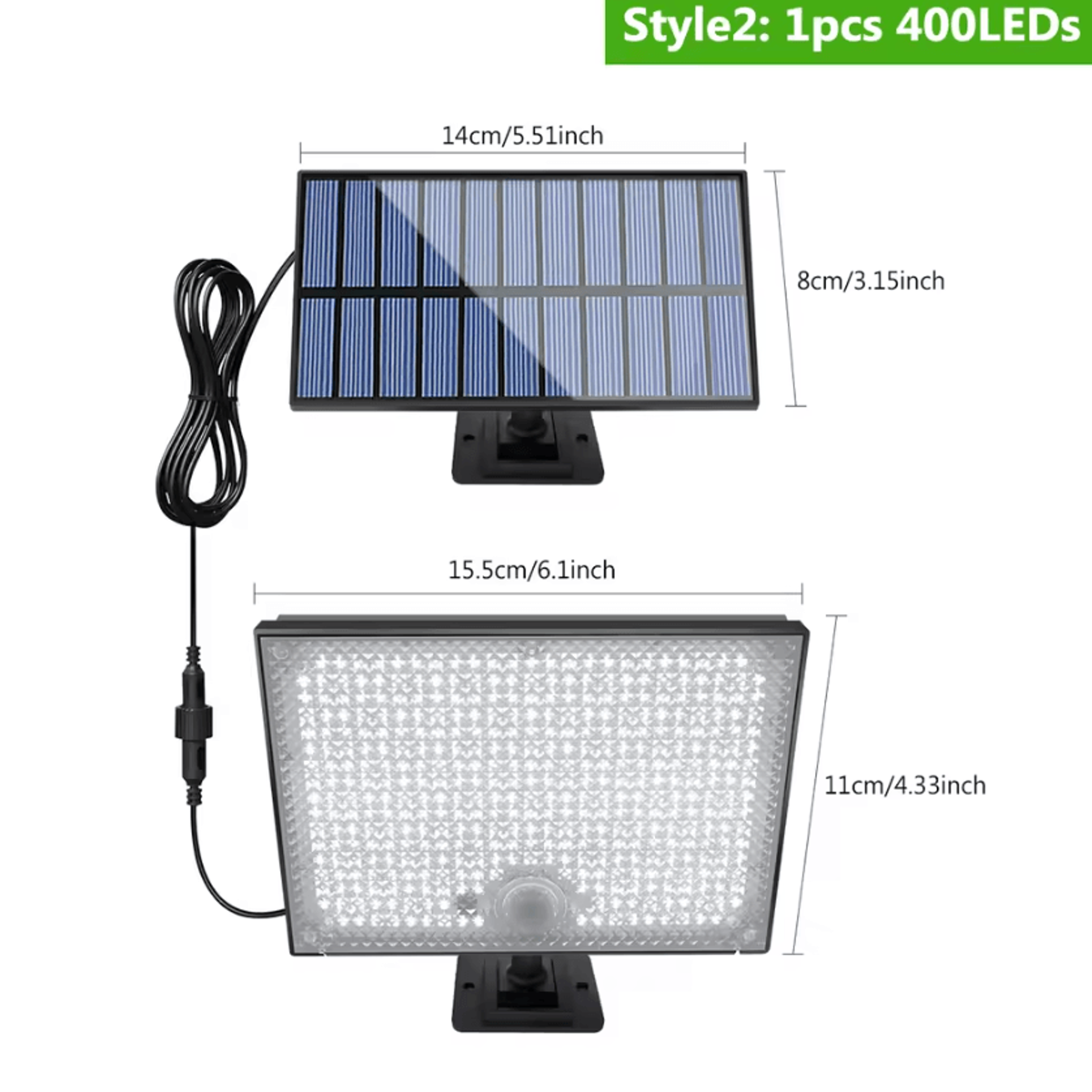 Solar Motion Sensor Flood Light  Waterproof Dusk To Dawn Outdoor Security Light 2