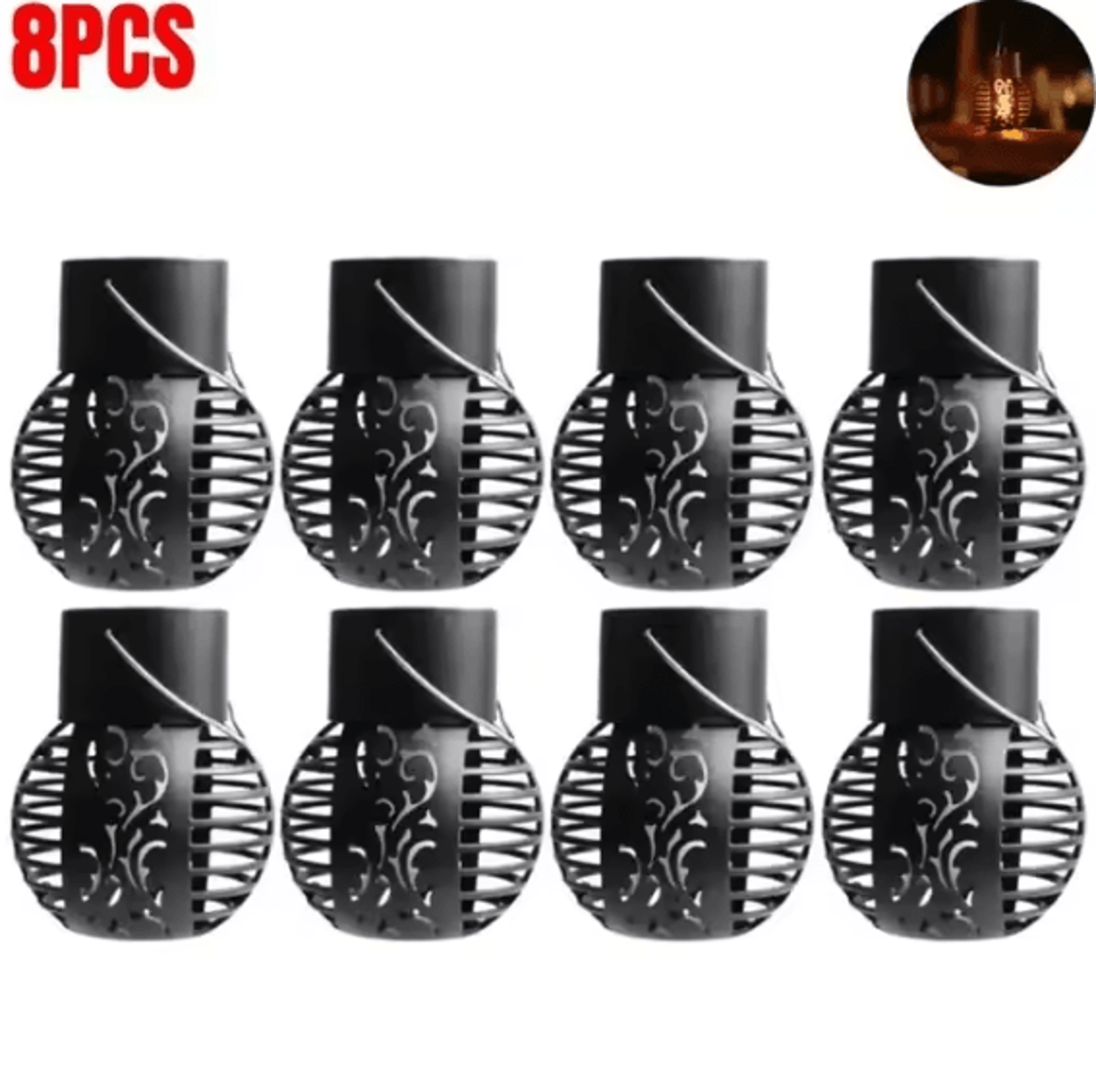 Retro Solar Flame Lantern  IP65 Outdoor Hanging Garden Light 3