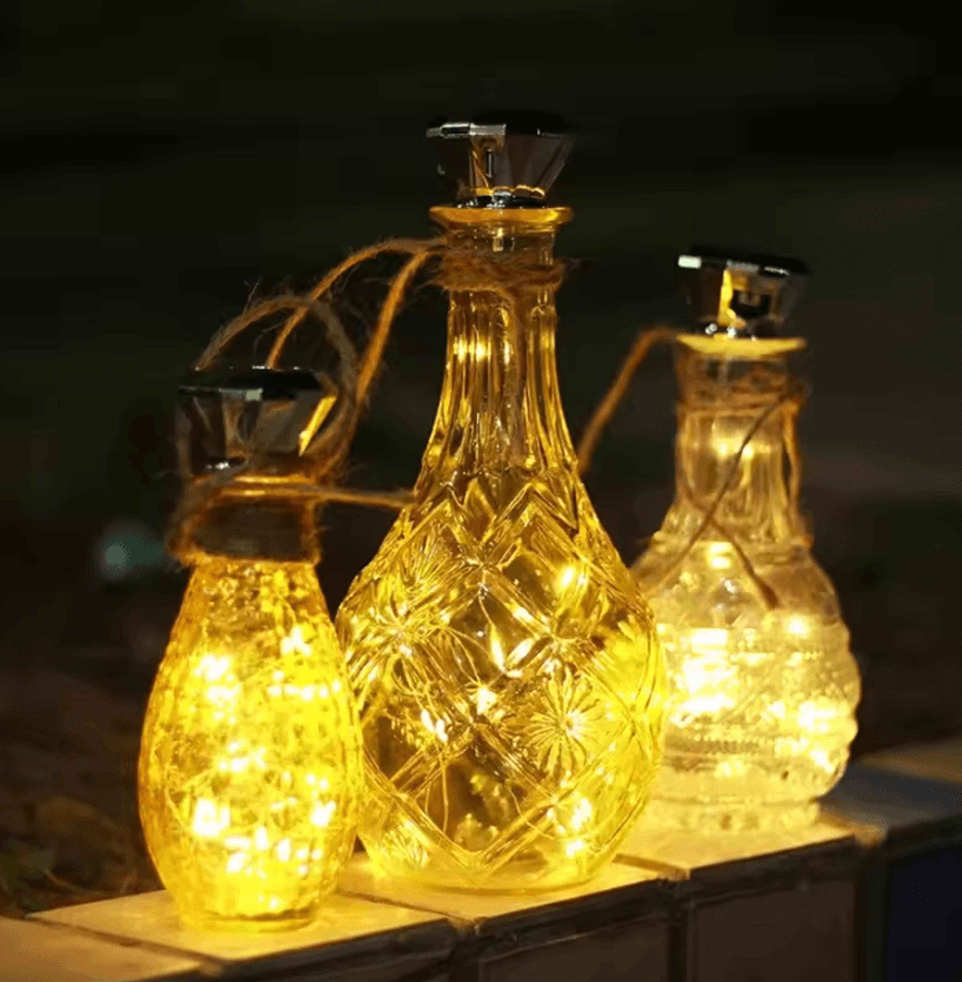 Solar Wine Bottle Fairy Lights  LED Cork String Lights For Weddings  Decor 4