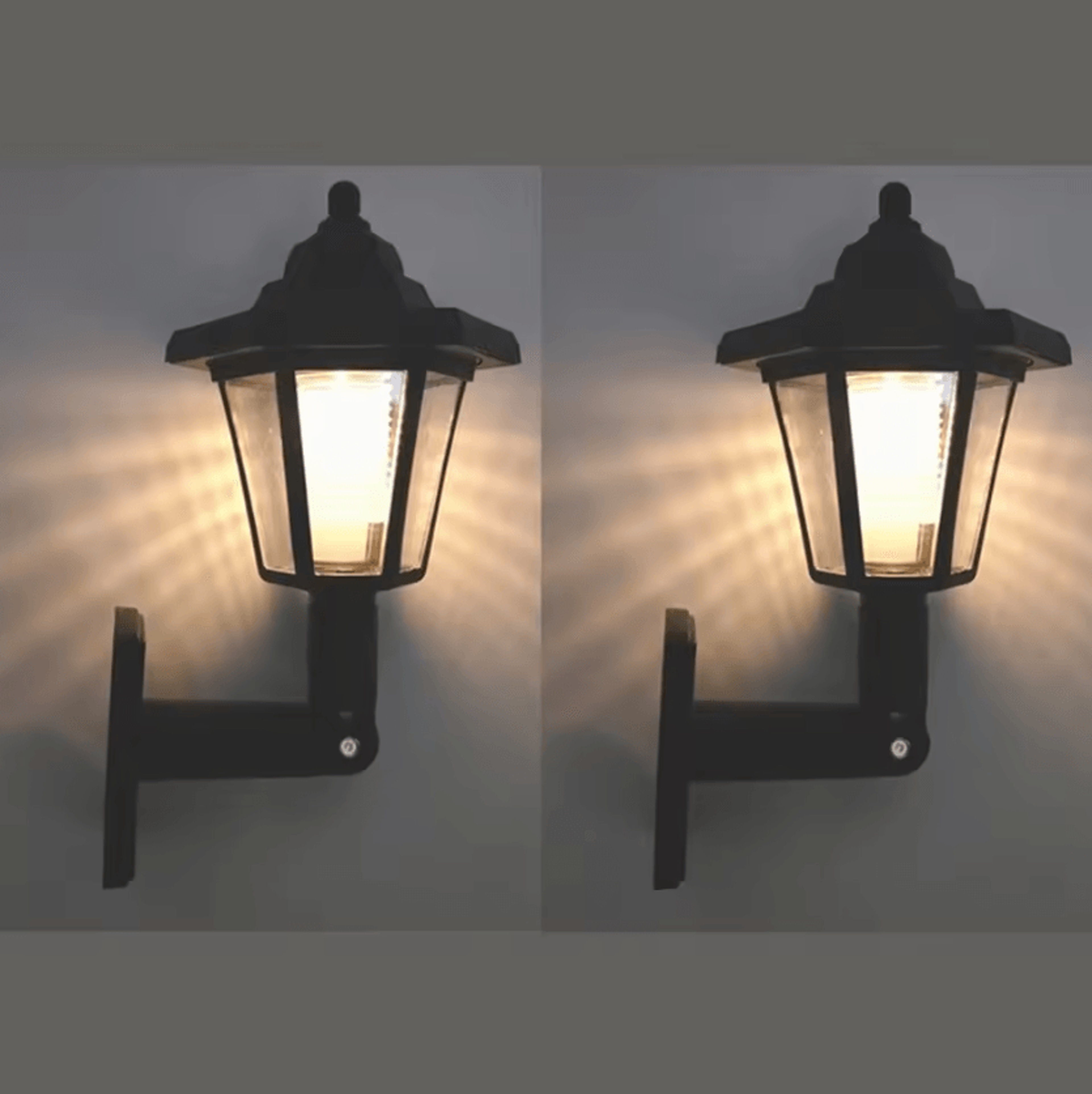 2PC Solar Wall Lights  Outdoor Garden And Balcony Accent Lamps 1
