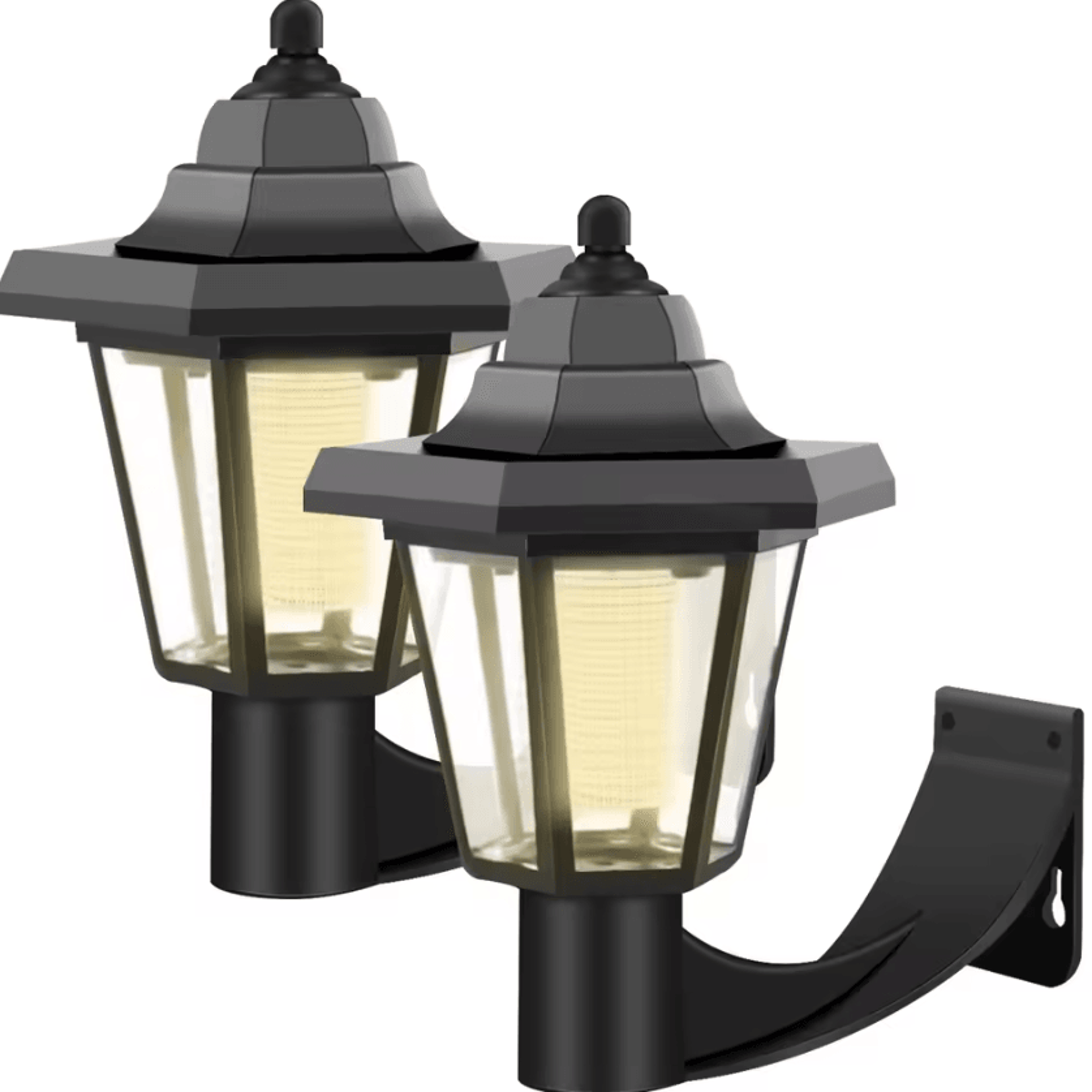 2PC Solar Wall Lights  Outdoor Garden And Balcony Accent Lamps 6