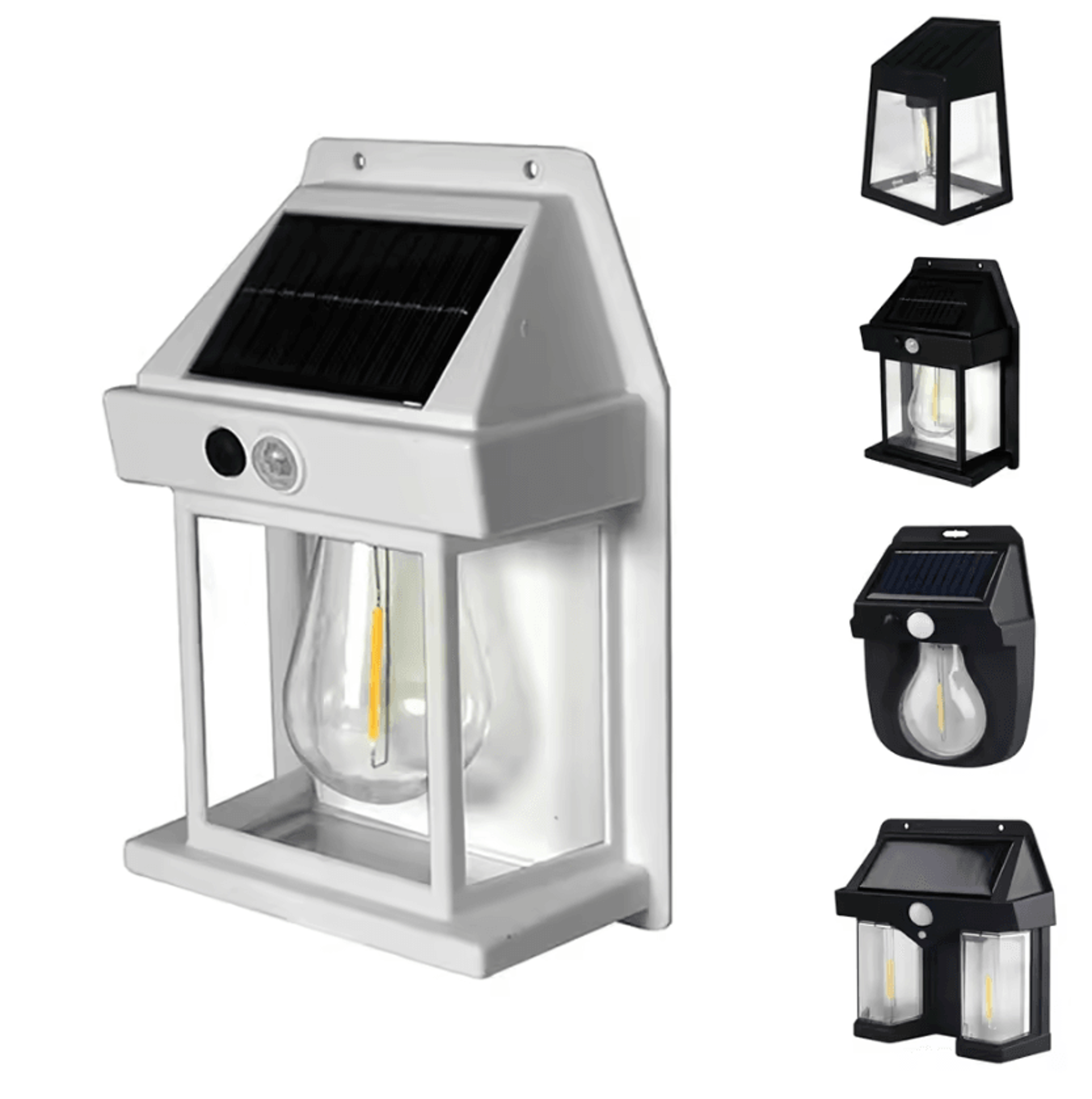 Solar Tungsten Motion Sensor Wall Light  3 Mode Waterproof Outdoor Lantern 0