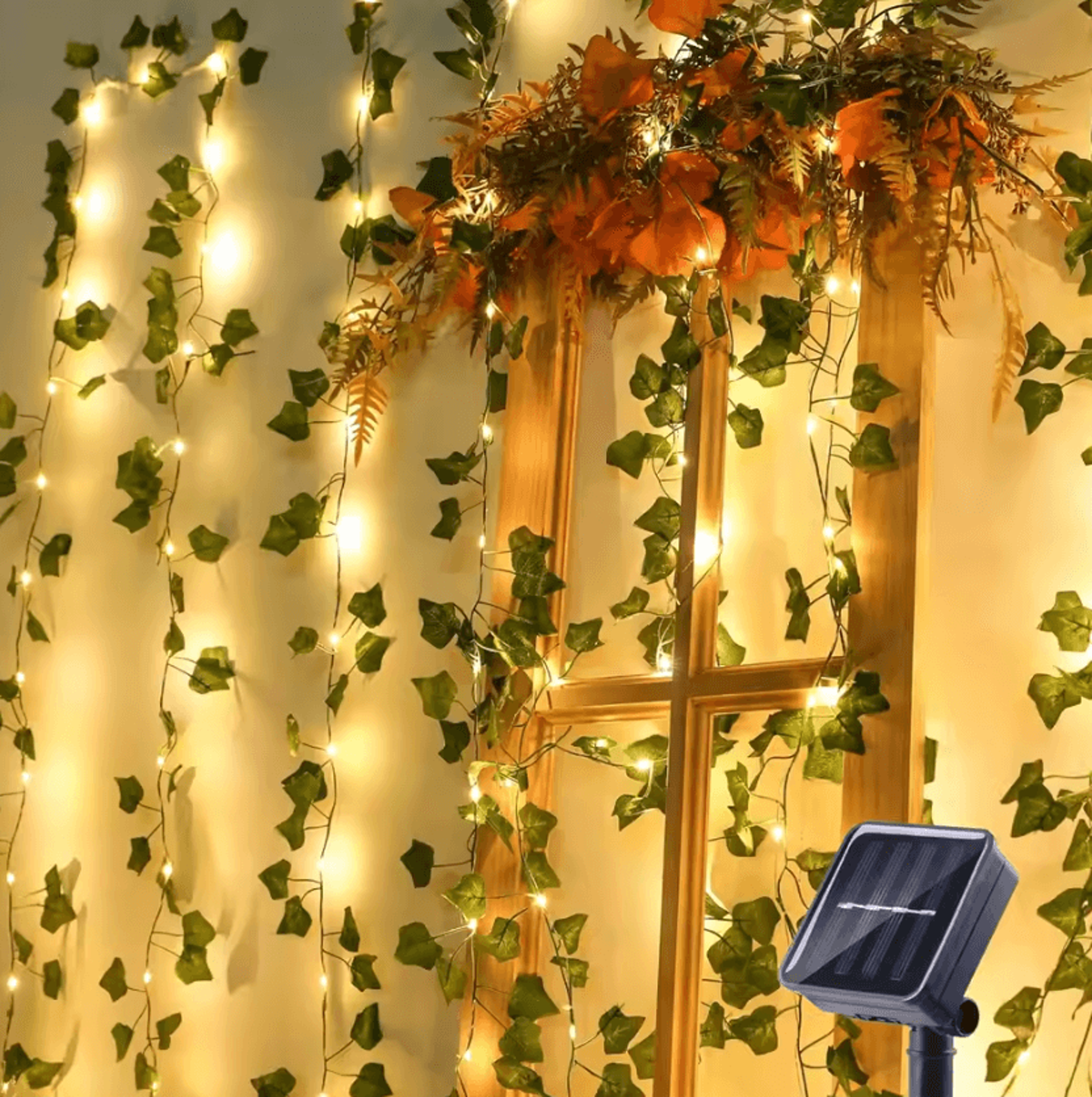2M 20LED Green Leaf String Lights  Ivy Fairy Garland Decor 6