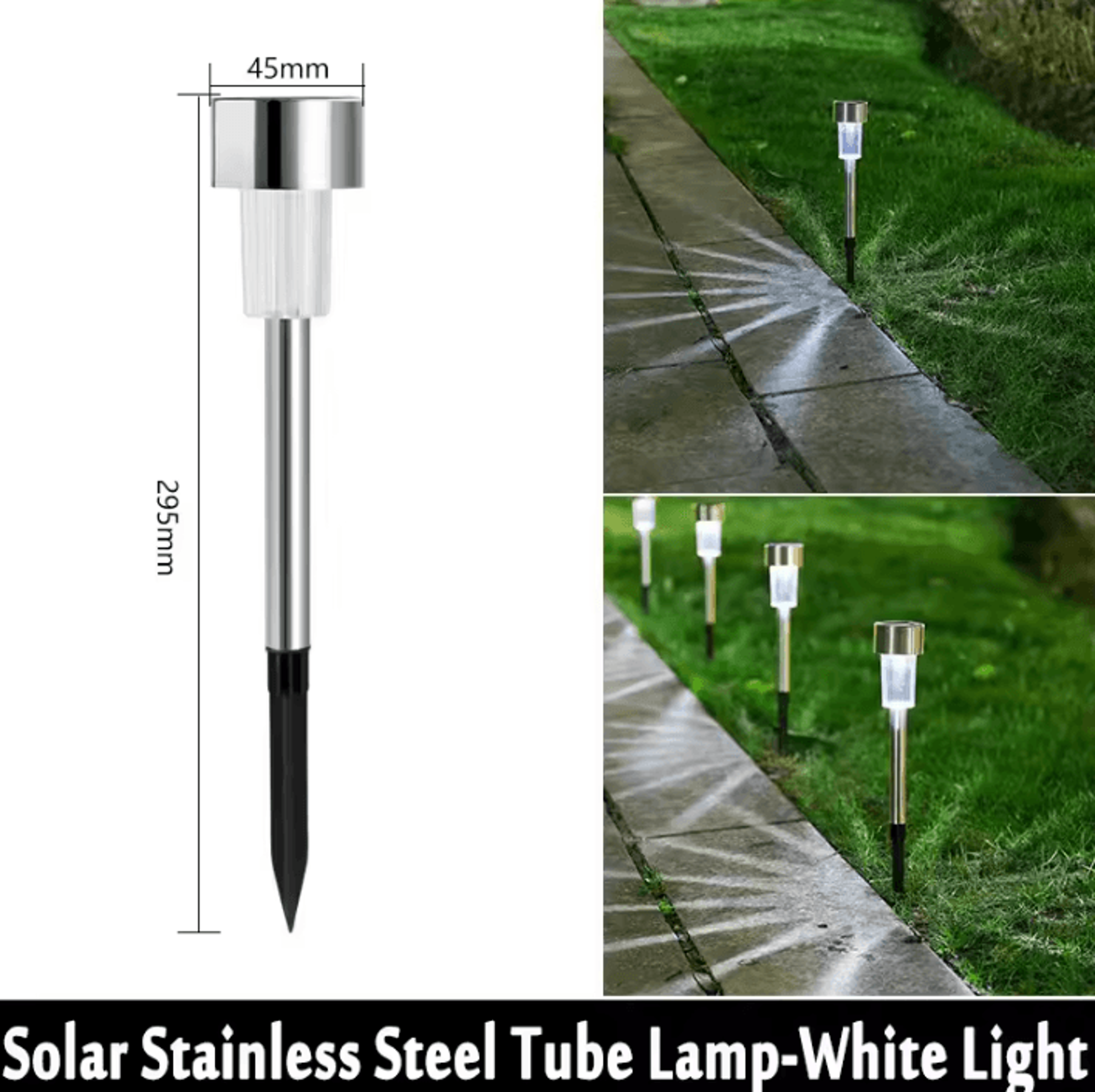 10 Pack Solar Garden Lanterns  Waterproof Outdoor Pathway Lights 6
