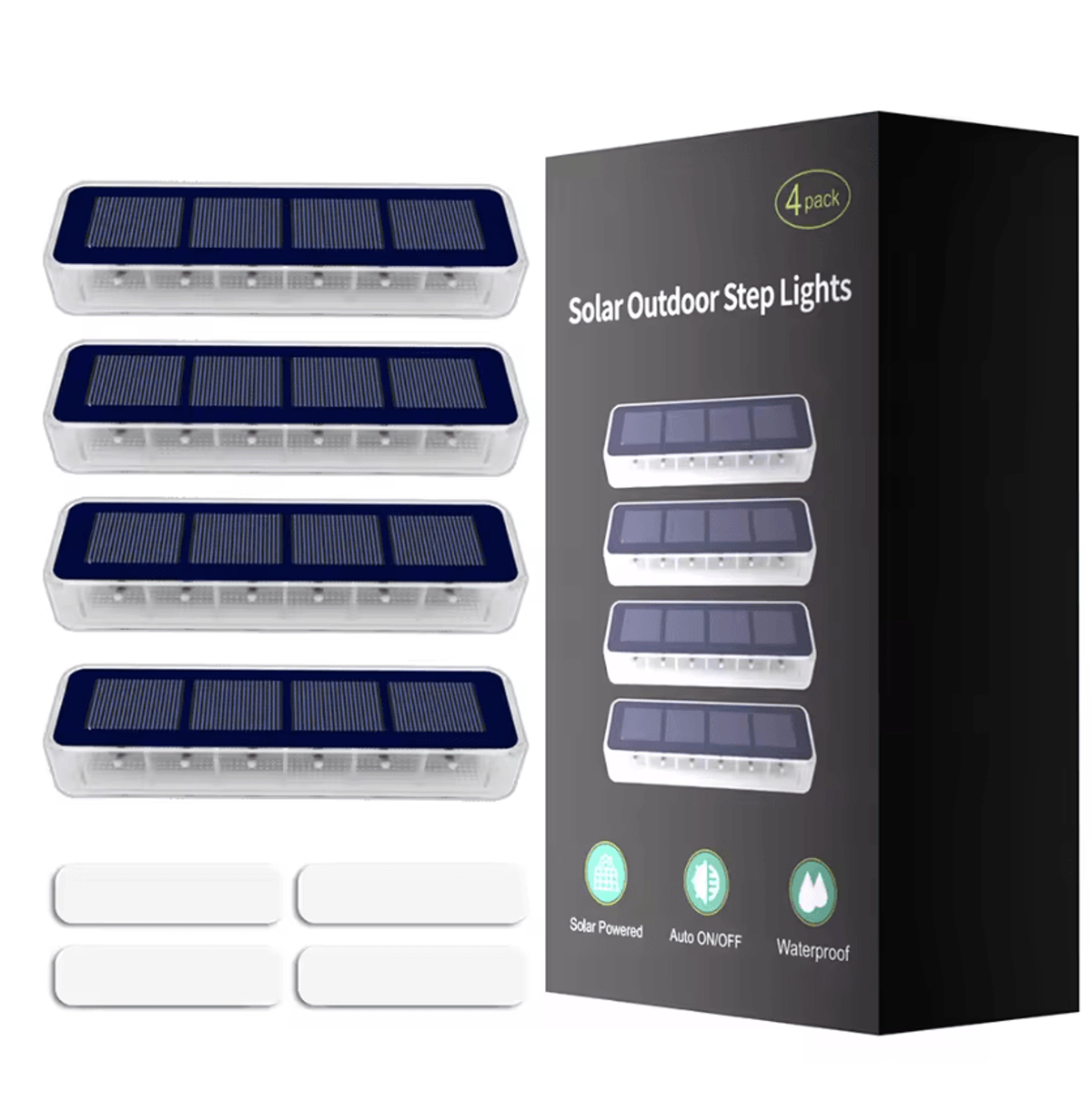 IP68 Solar LED Step Light  AntiTheft Outdoor Stair And Deck Lamp 2