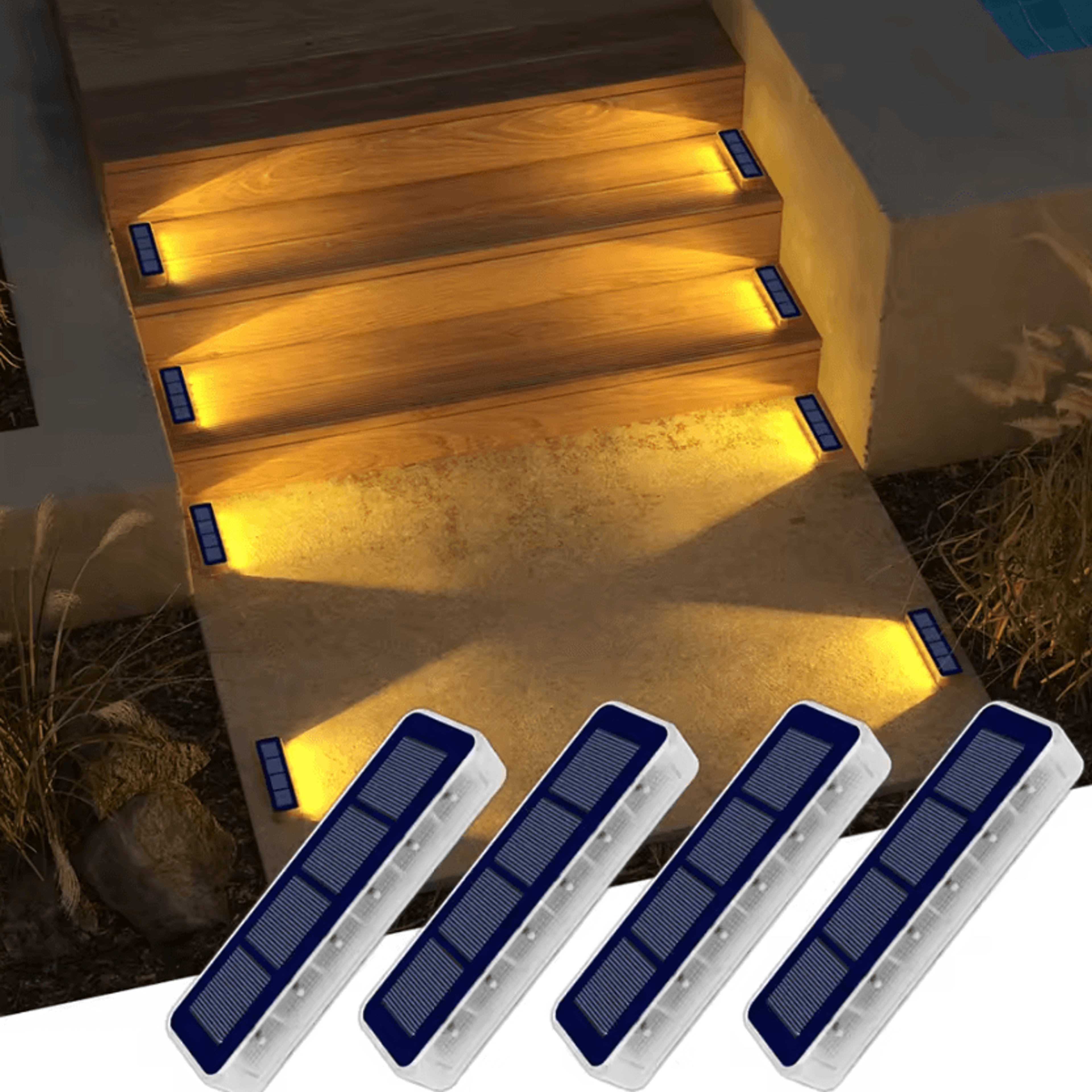 IP68 Solar LED Step Light  AntiTheft Outdoor Stair And Deck Lamp 4