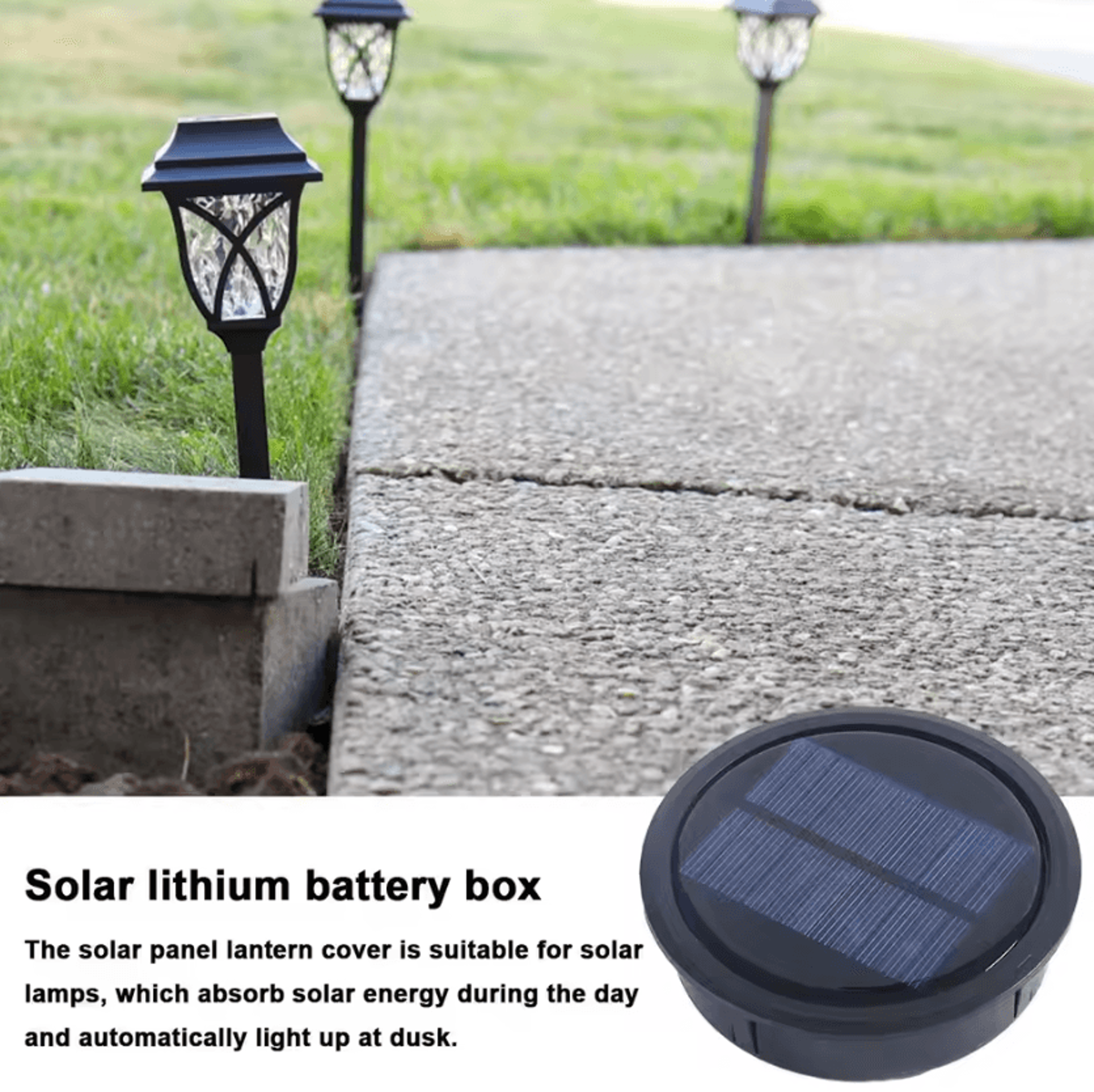 7CM10CM Solar Lantern Replacement Top  Waterproof 12V LED Lid 1