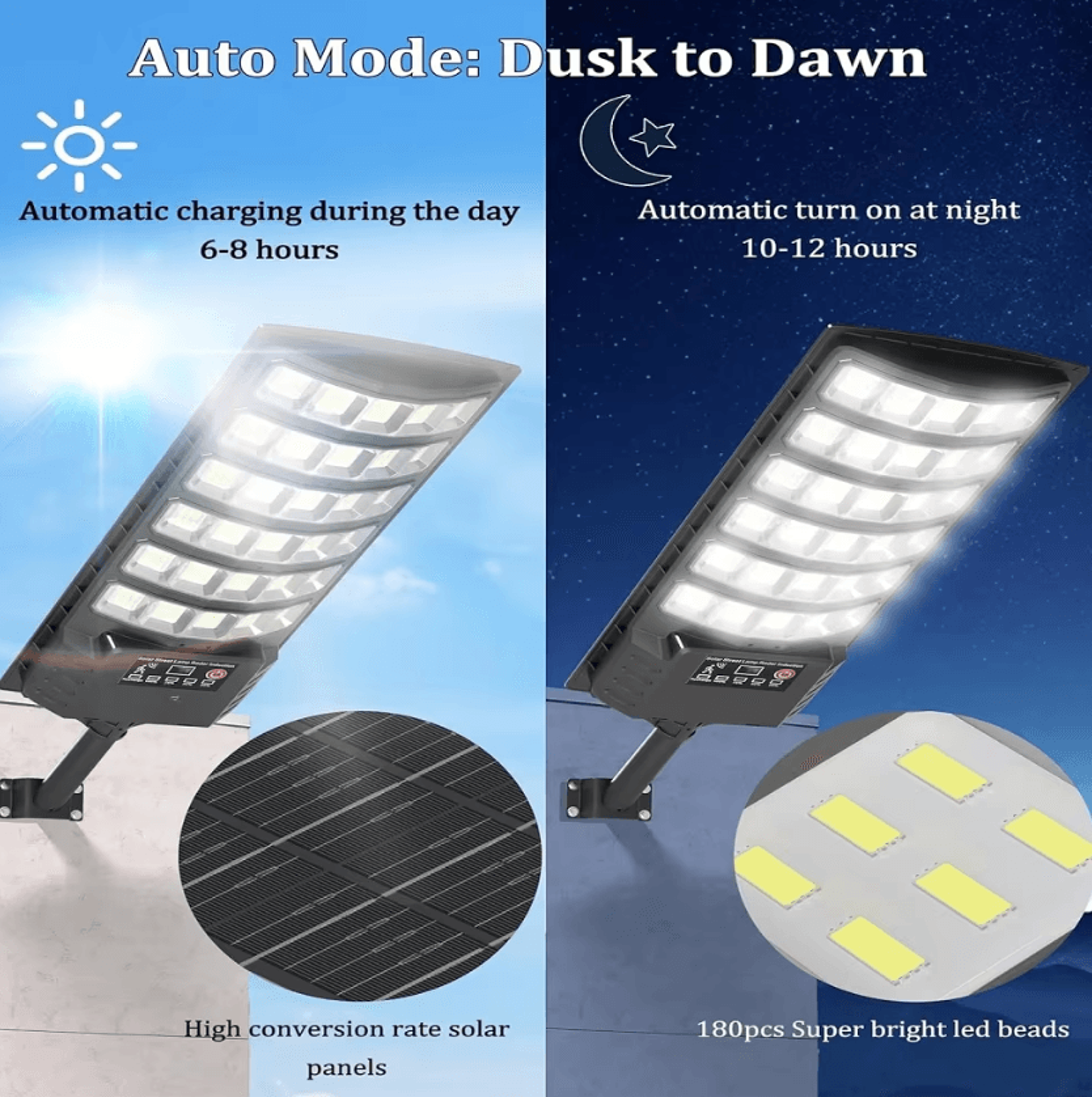 50000LM Solar Street Light  Wide Angle Motion Sensor Security Light 2