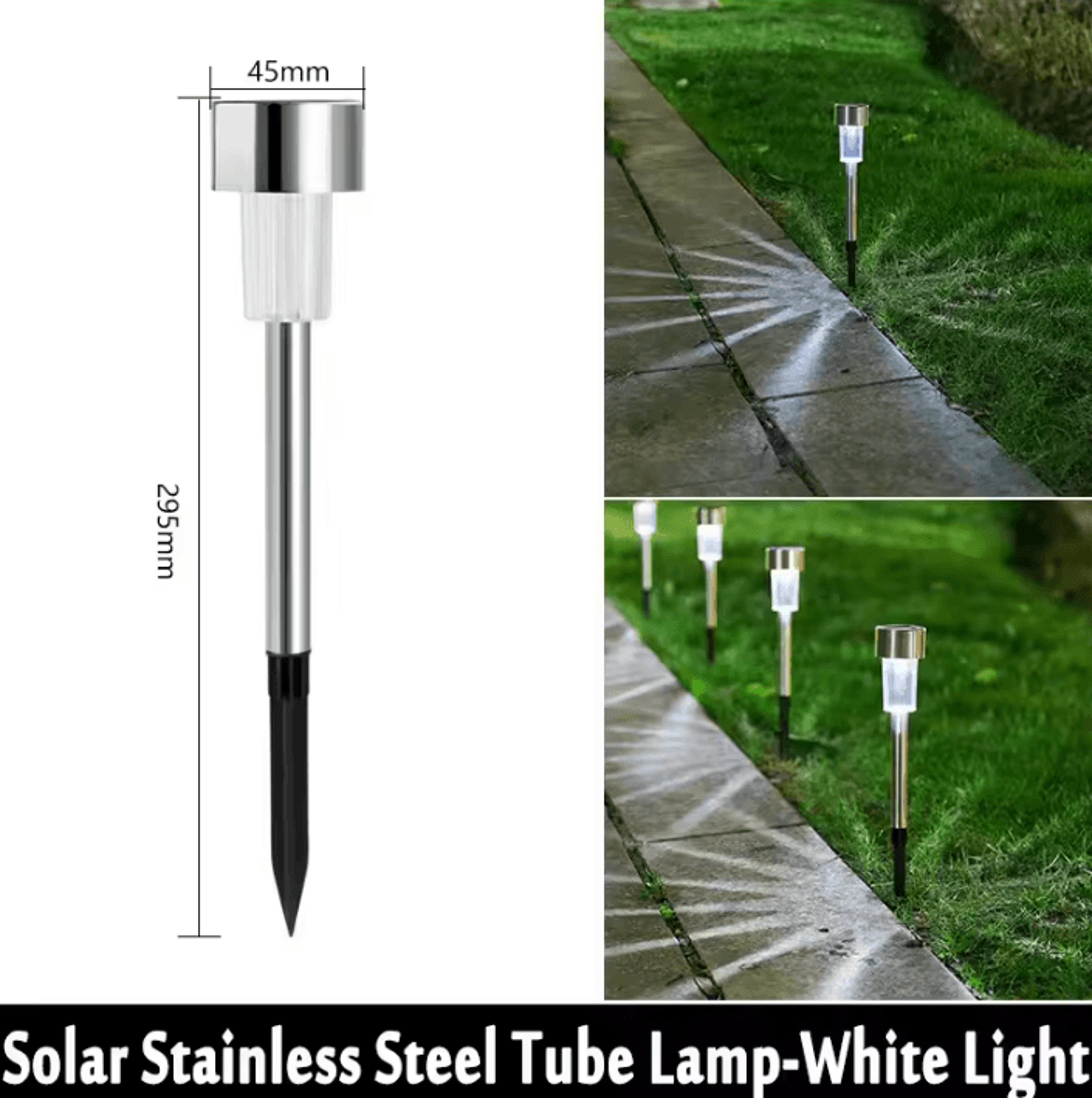 10 Pack Solar Gardens Lanterns  Waterproof Outdoor Pathway Lights 5