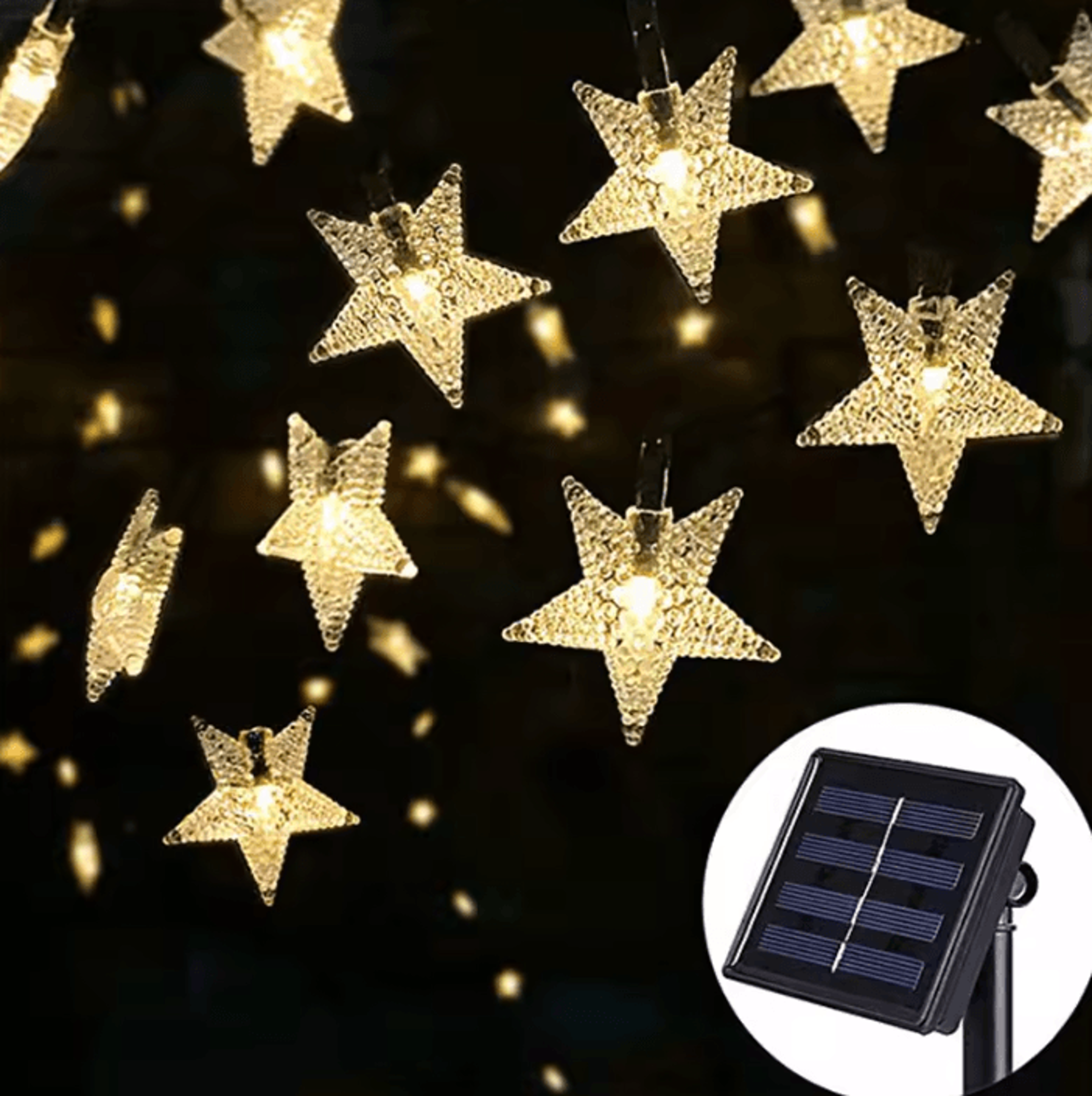 Solar Star String Lights  Waterproof 8 Mode Outdoor Fairy Lights 0