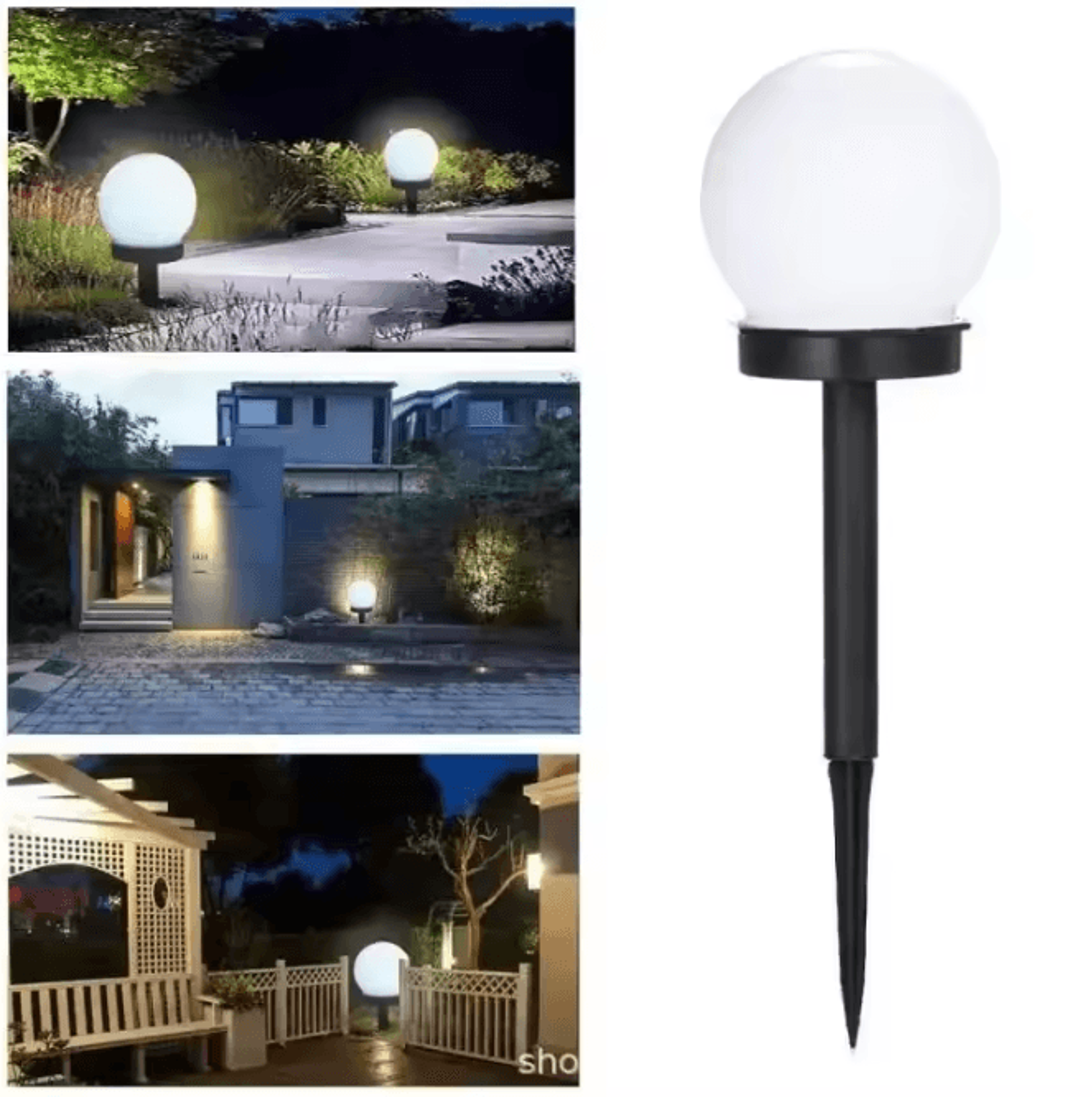 Solar LED Ball Light  Waterproof Remote Control Garden Globe Lamp 3