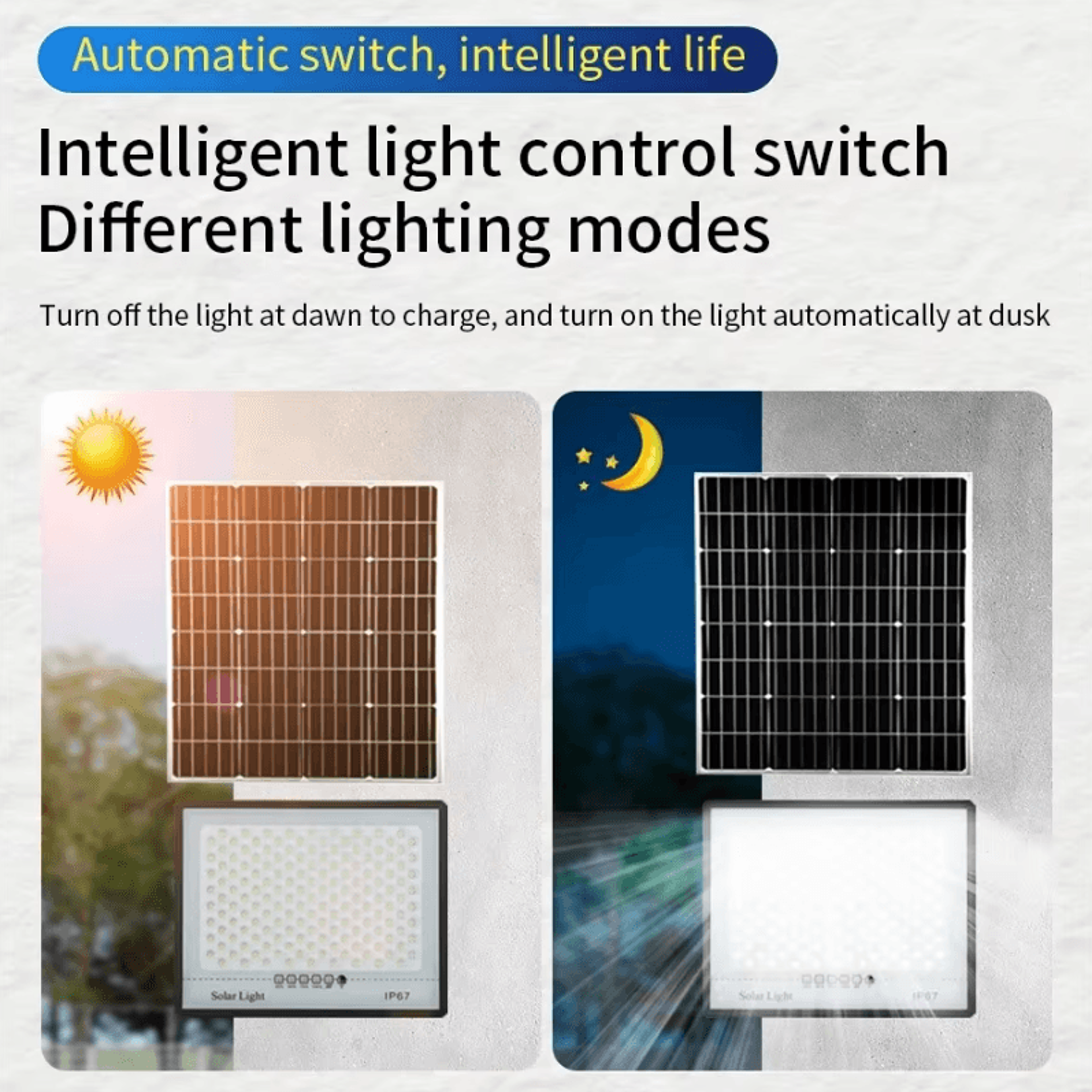 Solar Flood Light With Remote Control  Waterproof Outdoor LED Spotlight 2