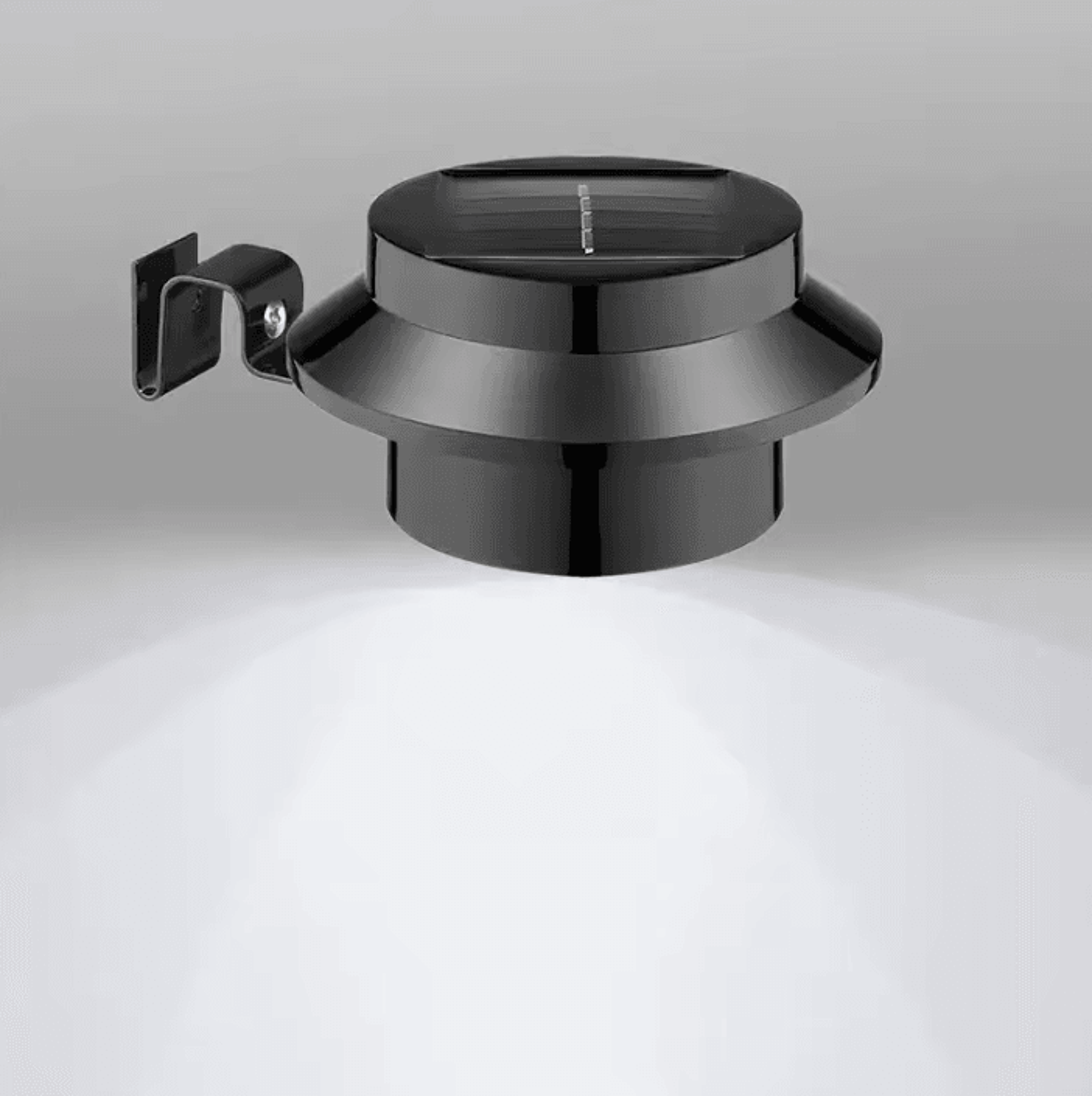 3 LED Solar Gutter Lights  No Drill Outdoor Fence Lights 3