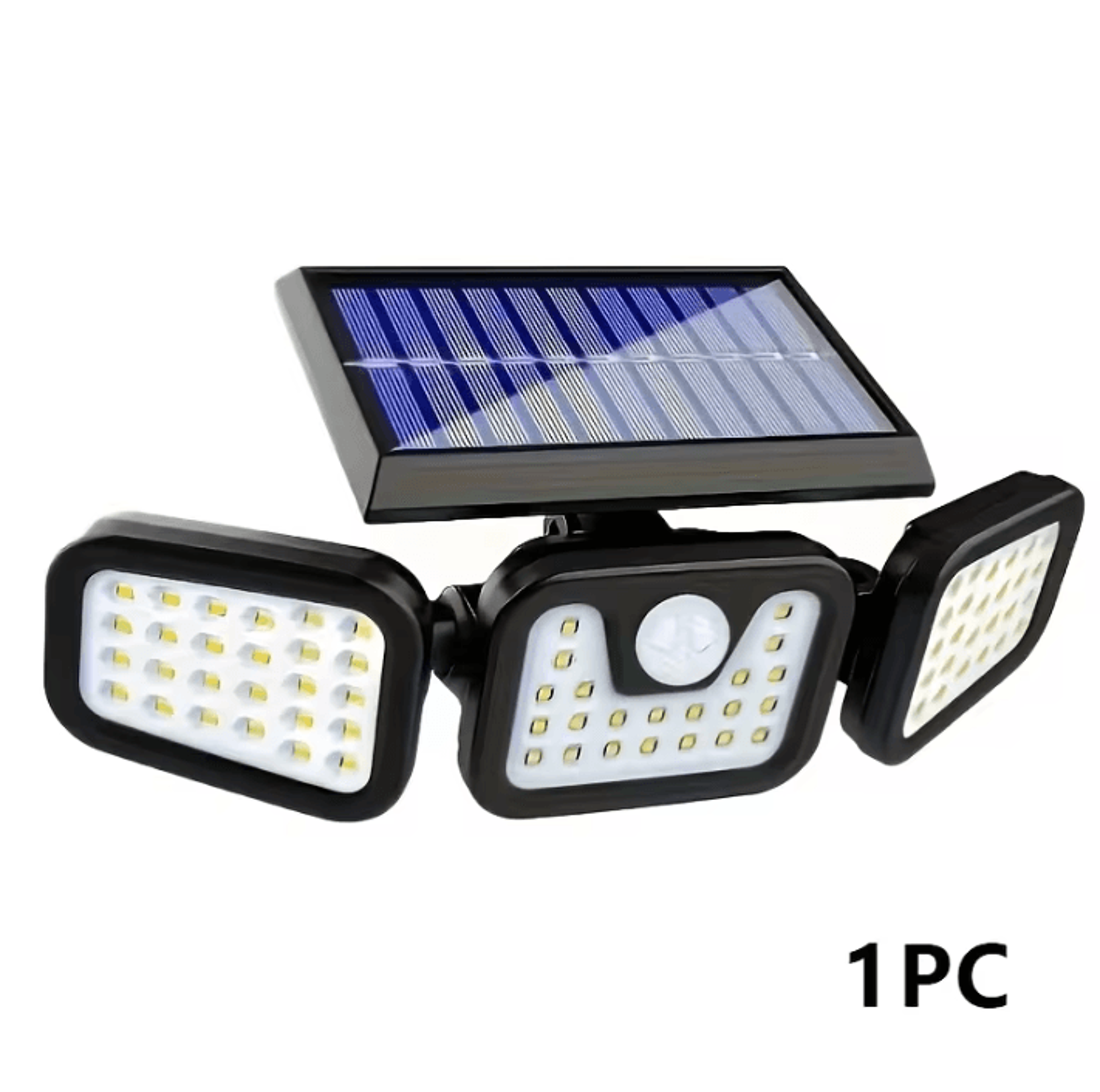 74 LED Solar Motion Sensor Light  3 Head Outdoor Security Wall Lamp 5