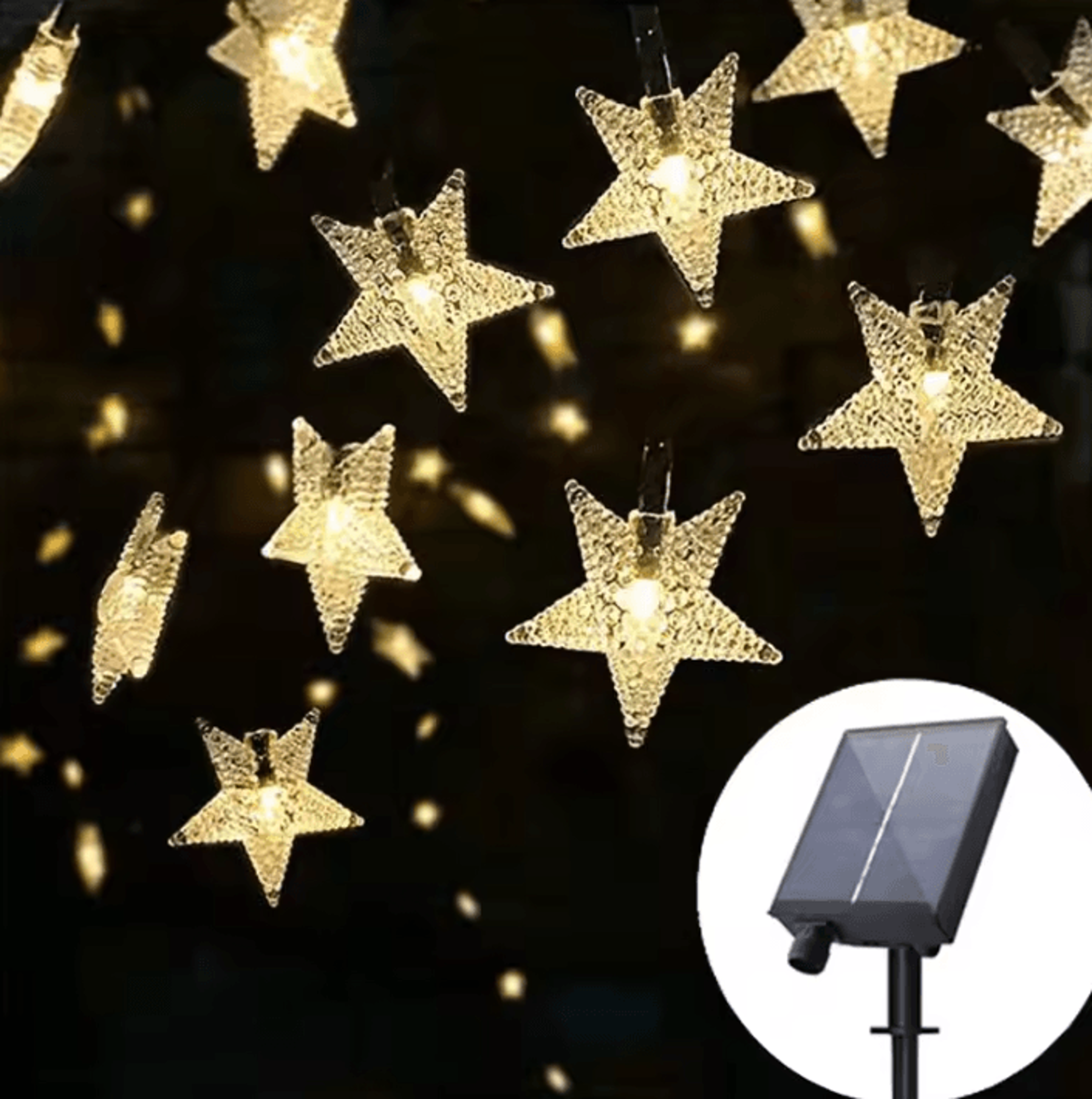 Solar Star String Lights  Waterproof Outdoor Fairy Lights 0