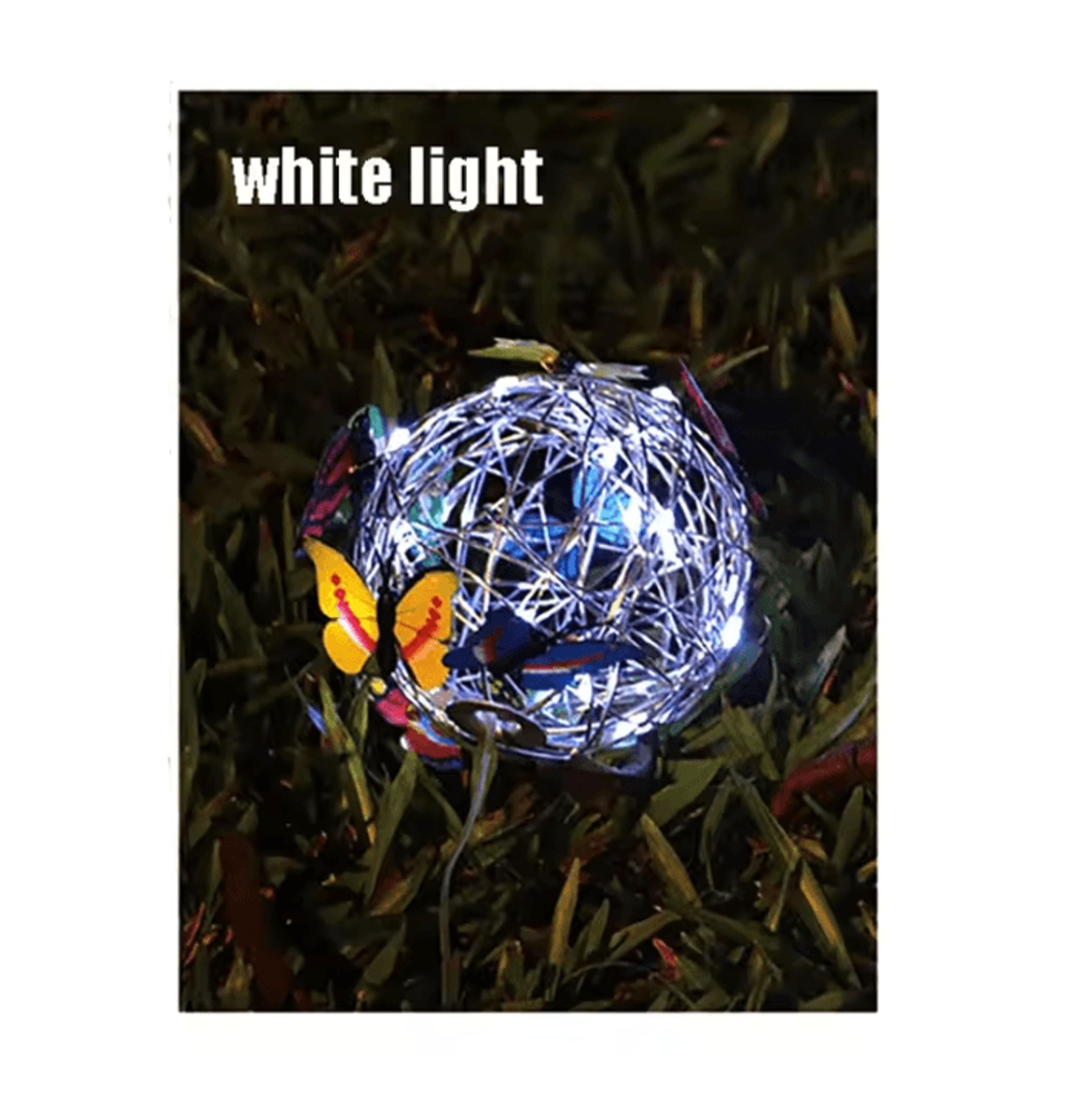 Solar Butterfly Wind Chime Light  Color Changing LED Garden Decor 3