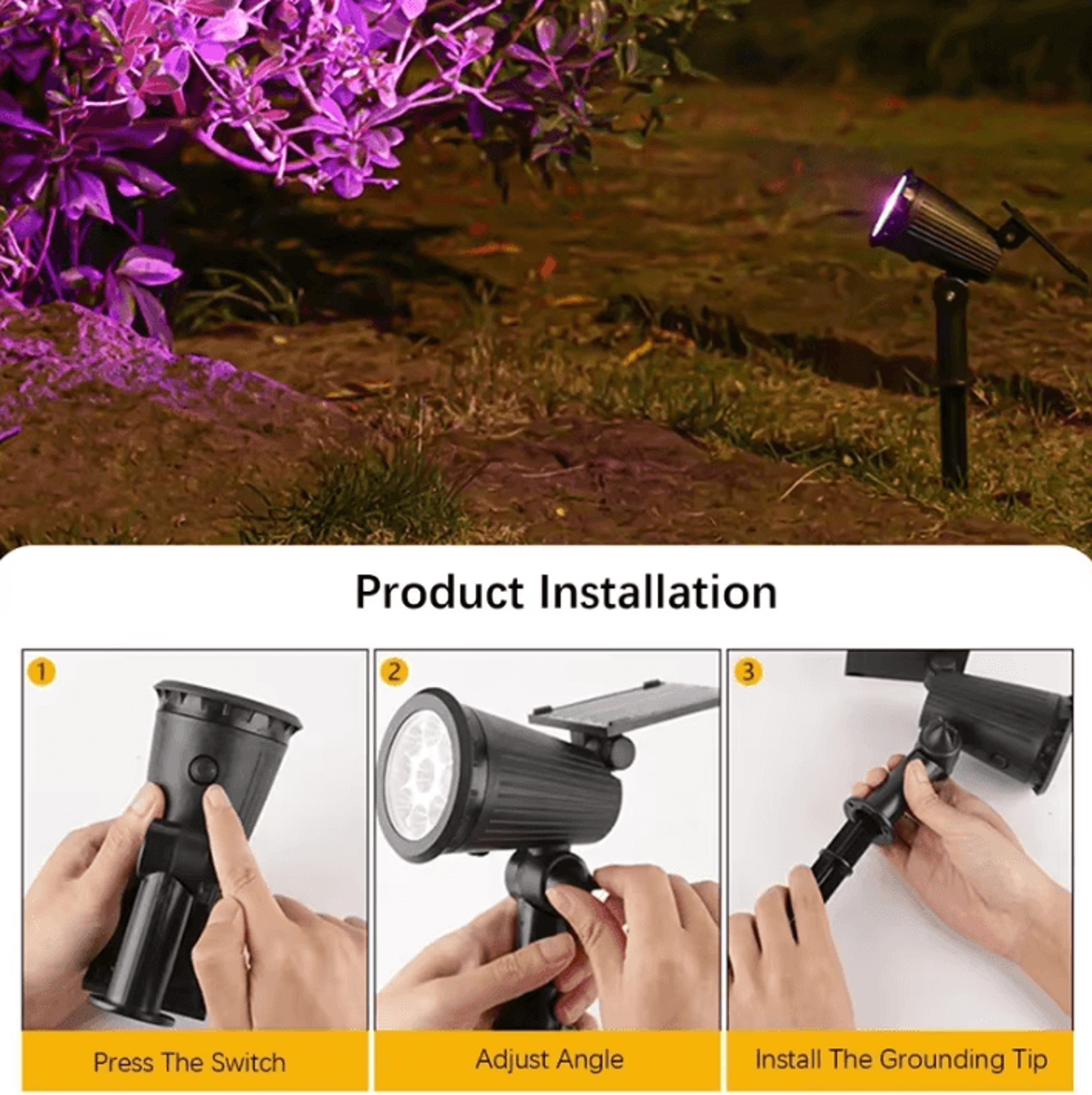 Waterproof Solar Spotlight Outdoor Garden Landscape Tree Light 1