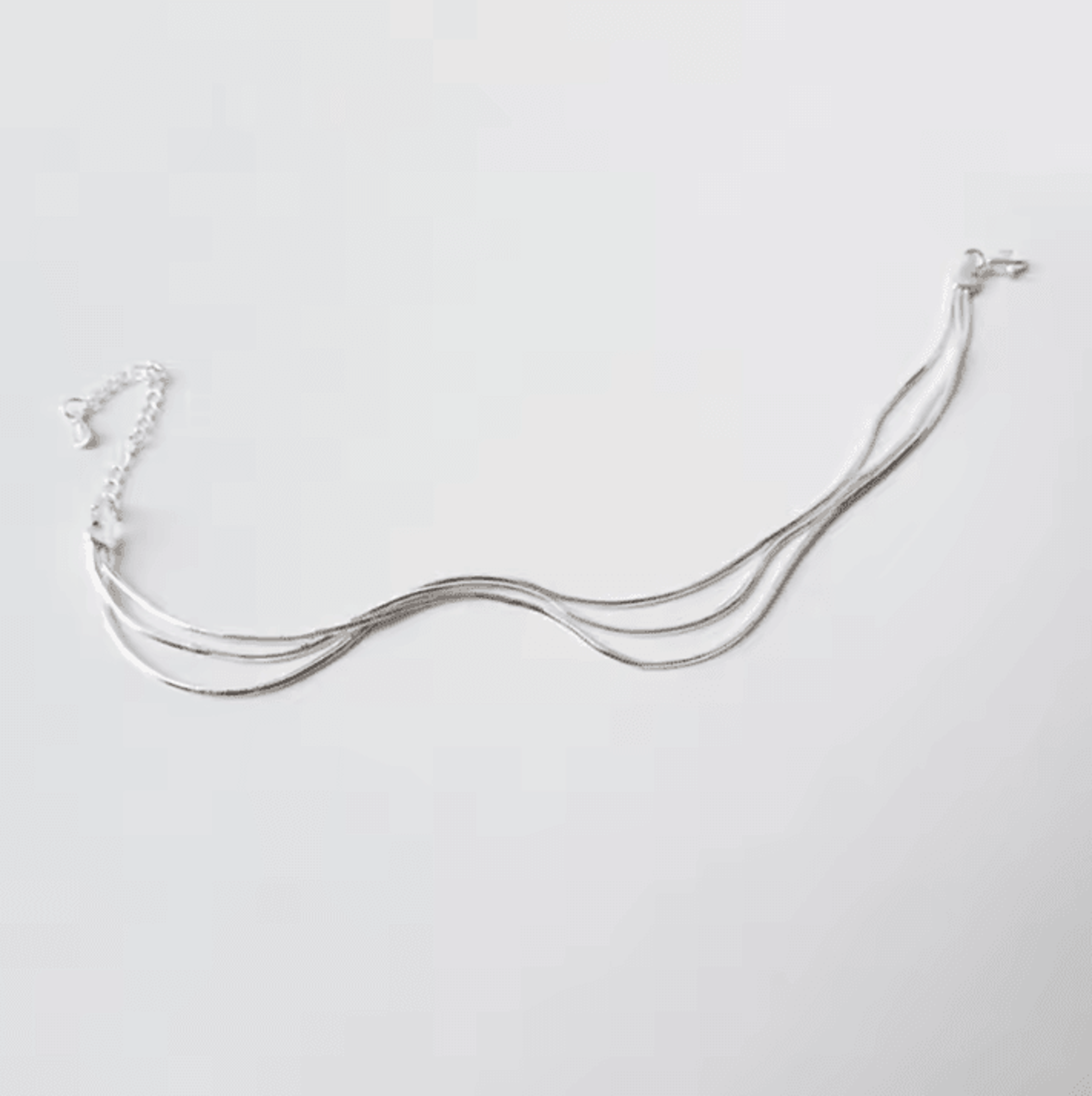 ANENJERY Silver MultiLayer Snake Chain Anklet For Women 4