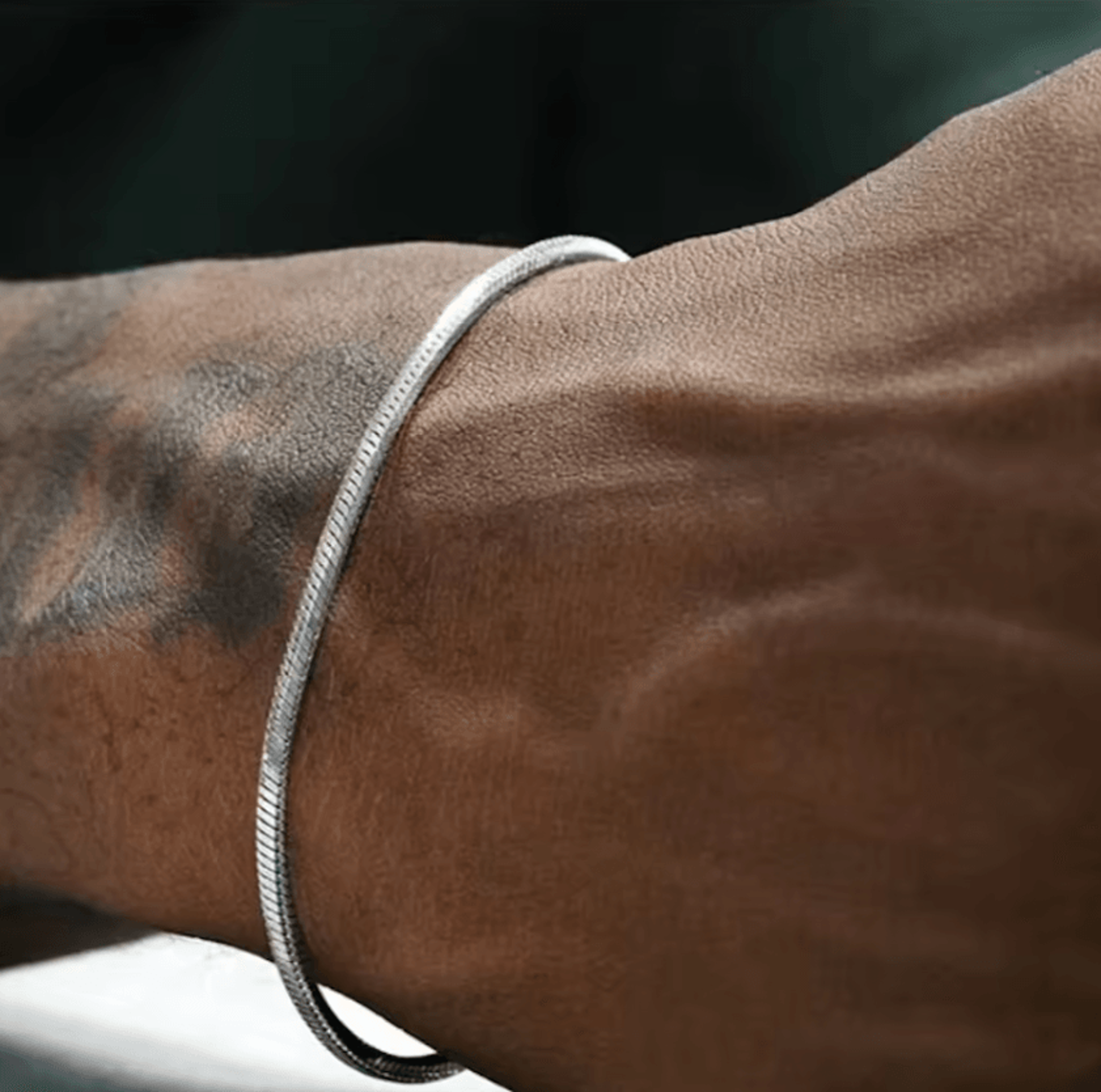925 Sterling Silver Titanium Steel Snake Chain Bracelet For Men And Women 4