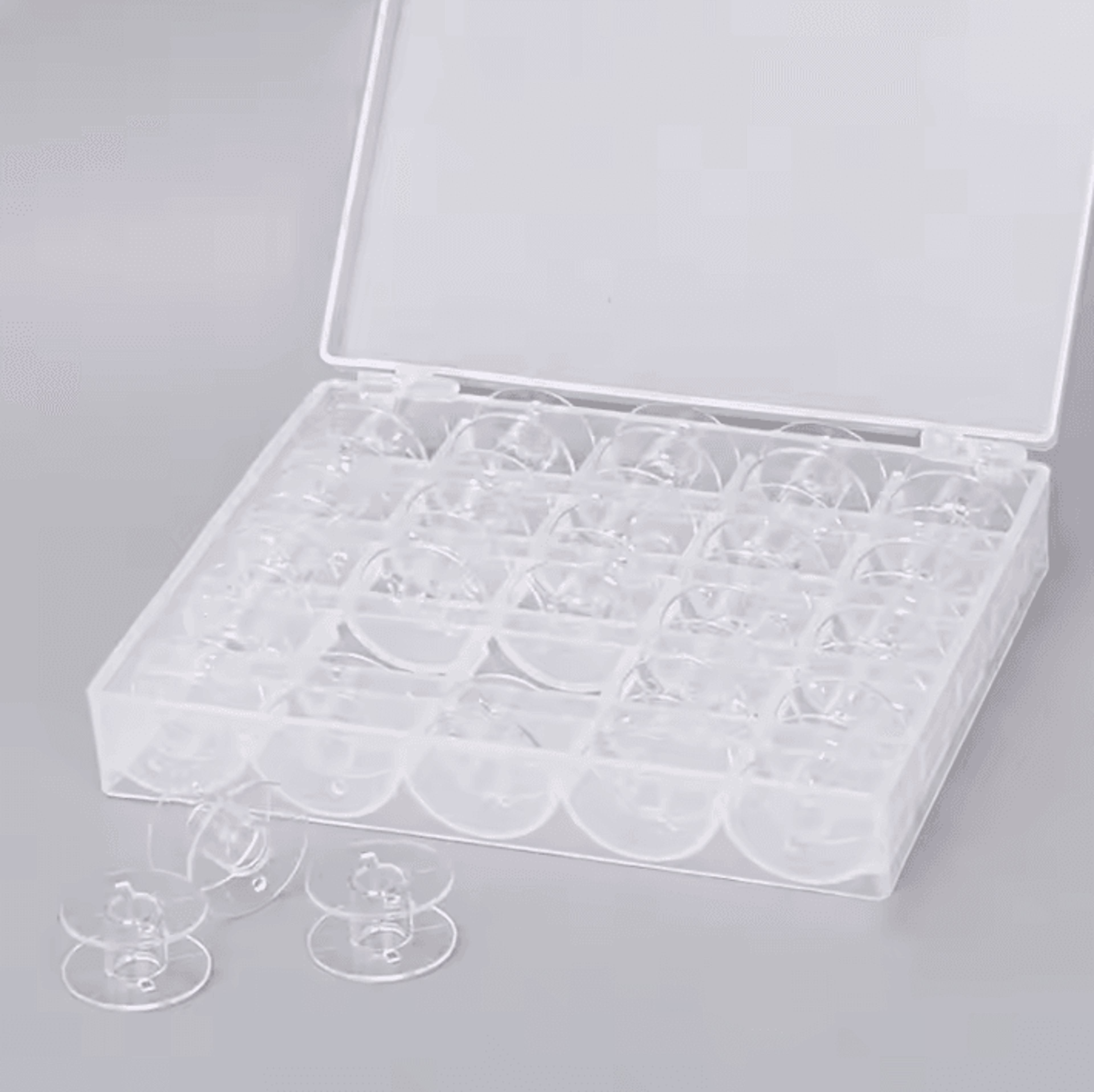 25Piece Plastic Sewing Machine Bobbin Set With Storage Box 5