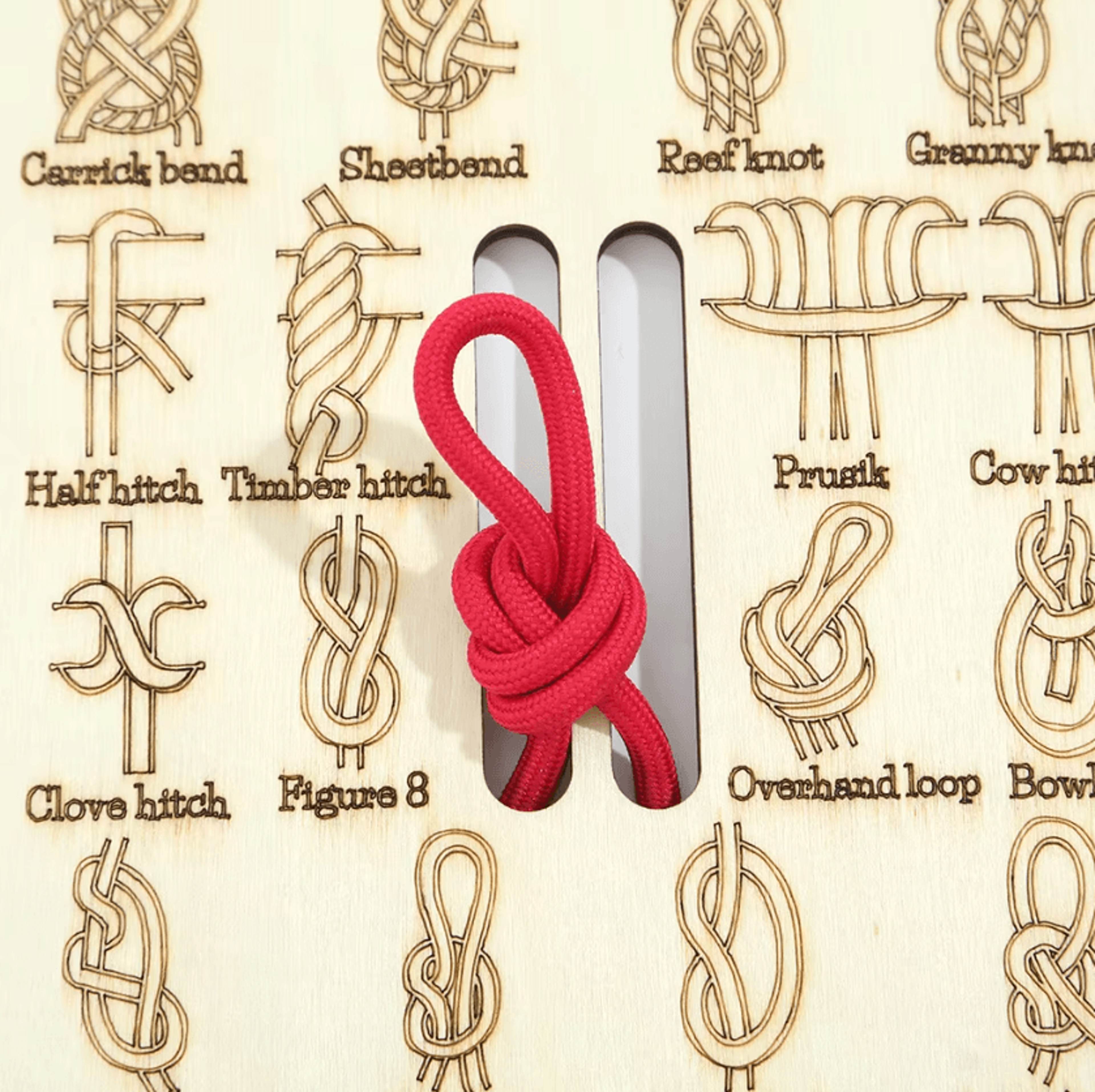Knot Tying Practice Board With Rope Training Kit For Adults 2