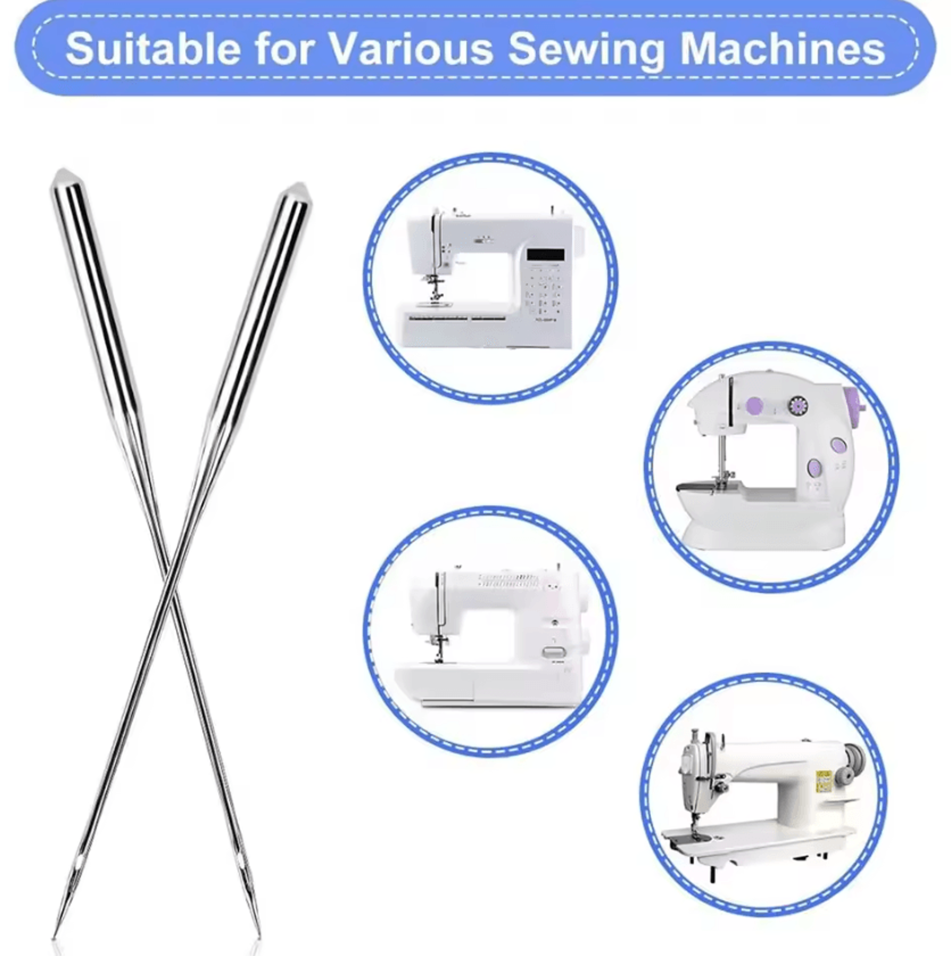 100Piece Universal Sewing Machine Needle Set  Stainless Steel Needles For Singer Brother And Janome 2