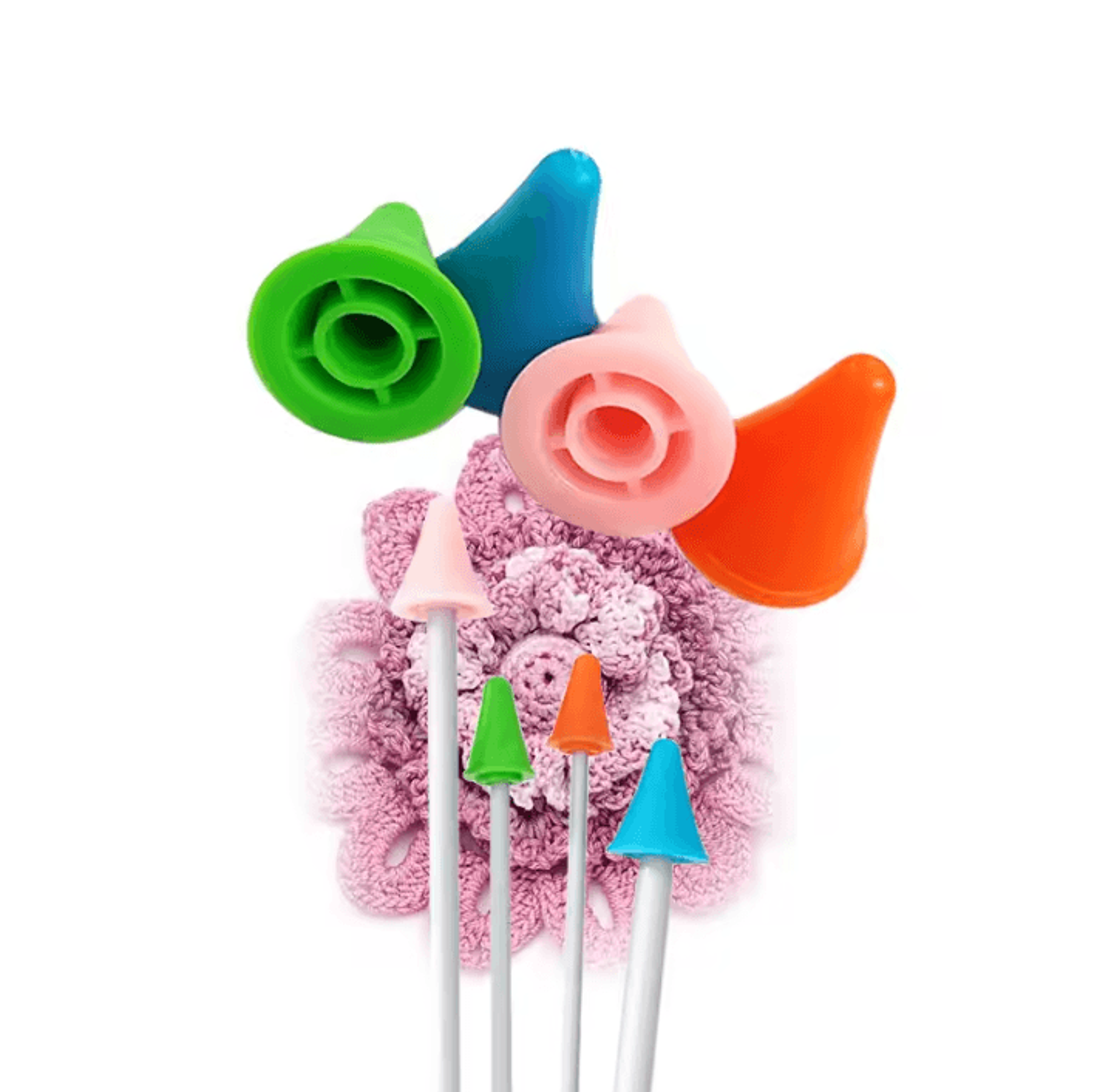 20Piece Knitting Needle Point Protectors  Small And Large Tip Stoppers 1