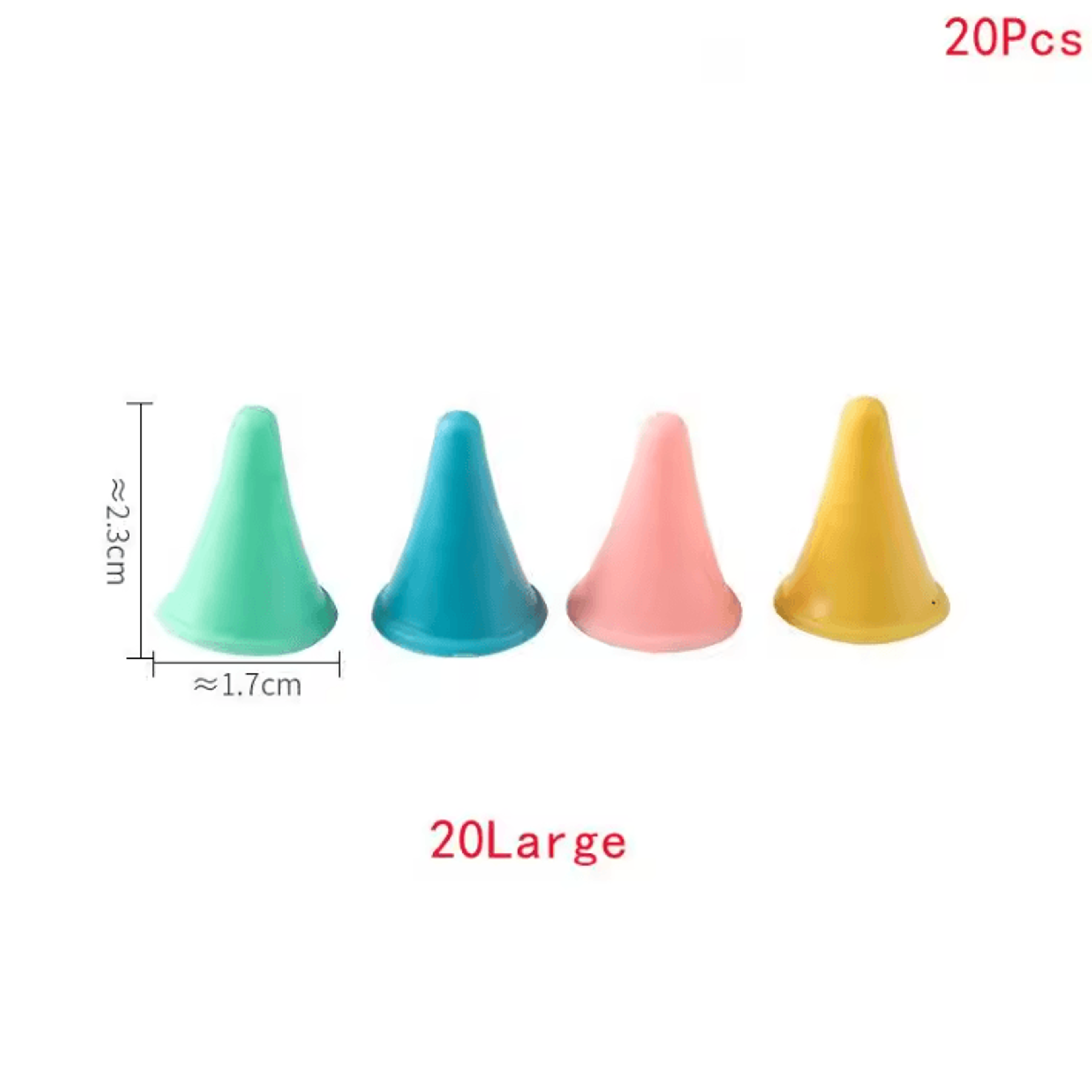 20Piece Knitting Needle Point Protectors  Small And Large Tip Stoppers 4